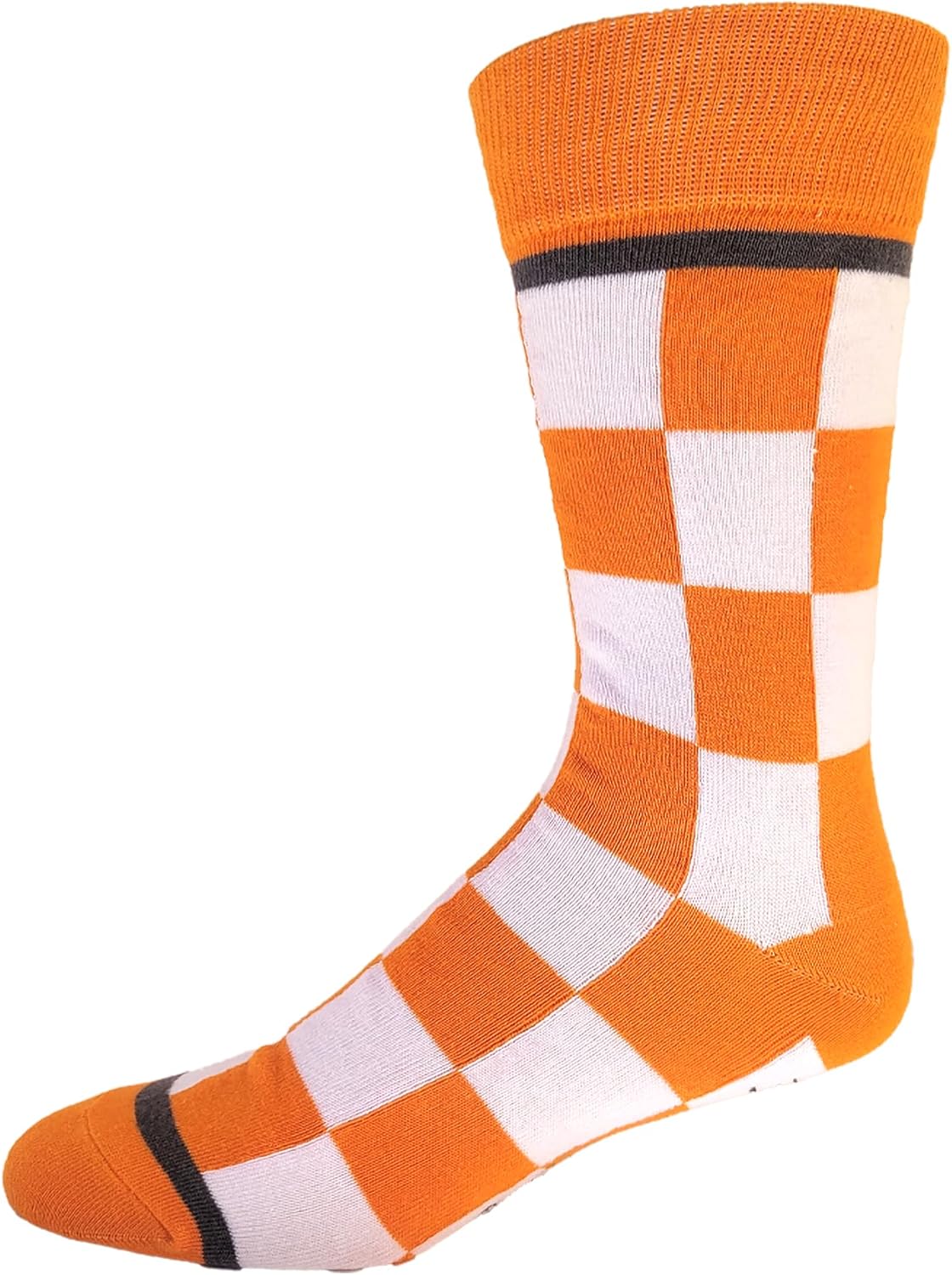 Tennessee Checkerboard Orange and White Men's Socks | Apparel Gift for Tennessee Vols | University of Tennessee Socks | Gift for TN Volunteer Fans and Alumni - Image 5