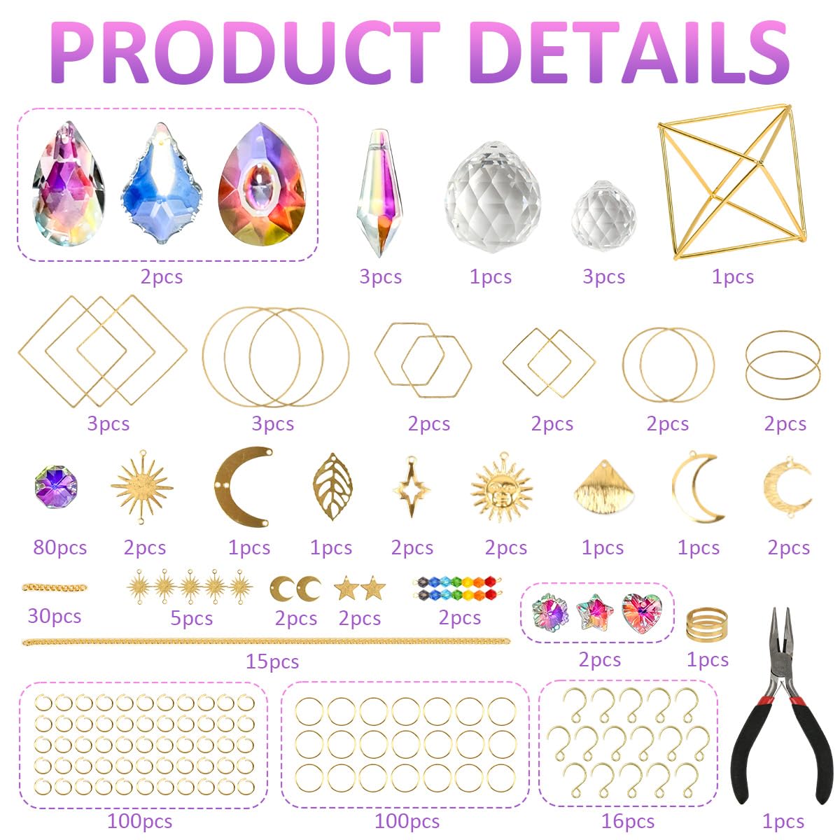 400PCS Atrapasoles Cristal Colgante,Suncatcher Colgantes Cristal Suncatcher Ornamento Colgante para Muebles del Hogar, Oficinas, Ventanas de Jardín Fiesta Boda Decoración