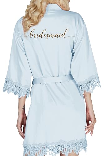 Bride Robe Womens Kimonos Bridesmaid Robes Wedding Party Morning Bridal