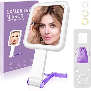 gogofree Espejo de viaje de maquillaje con lu...