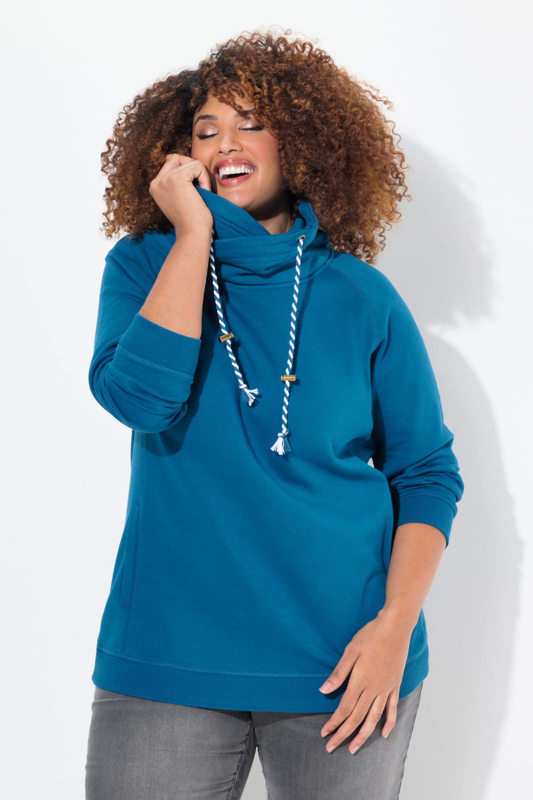 Ulla Popken Damen Langarm-Shirt T-Shirts