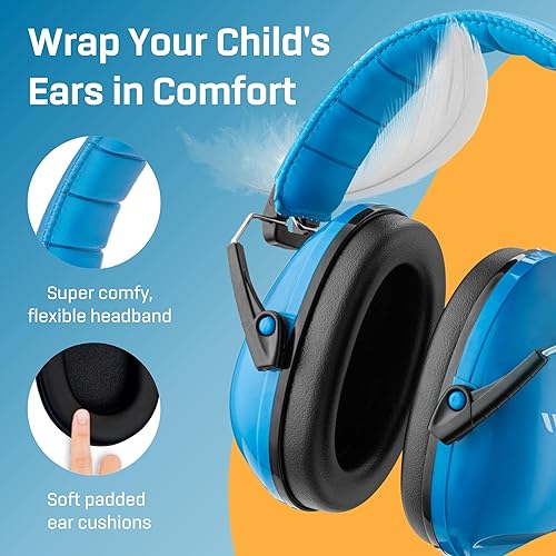 Vista 18 de Vanderfields Kids Ear Protection Earmuffs - Noise Cancelling Headphones for Kids, Autism, Toddler, Children