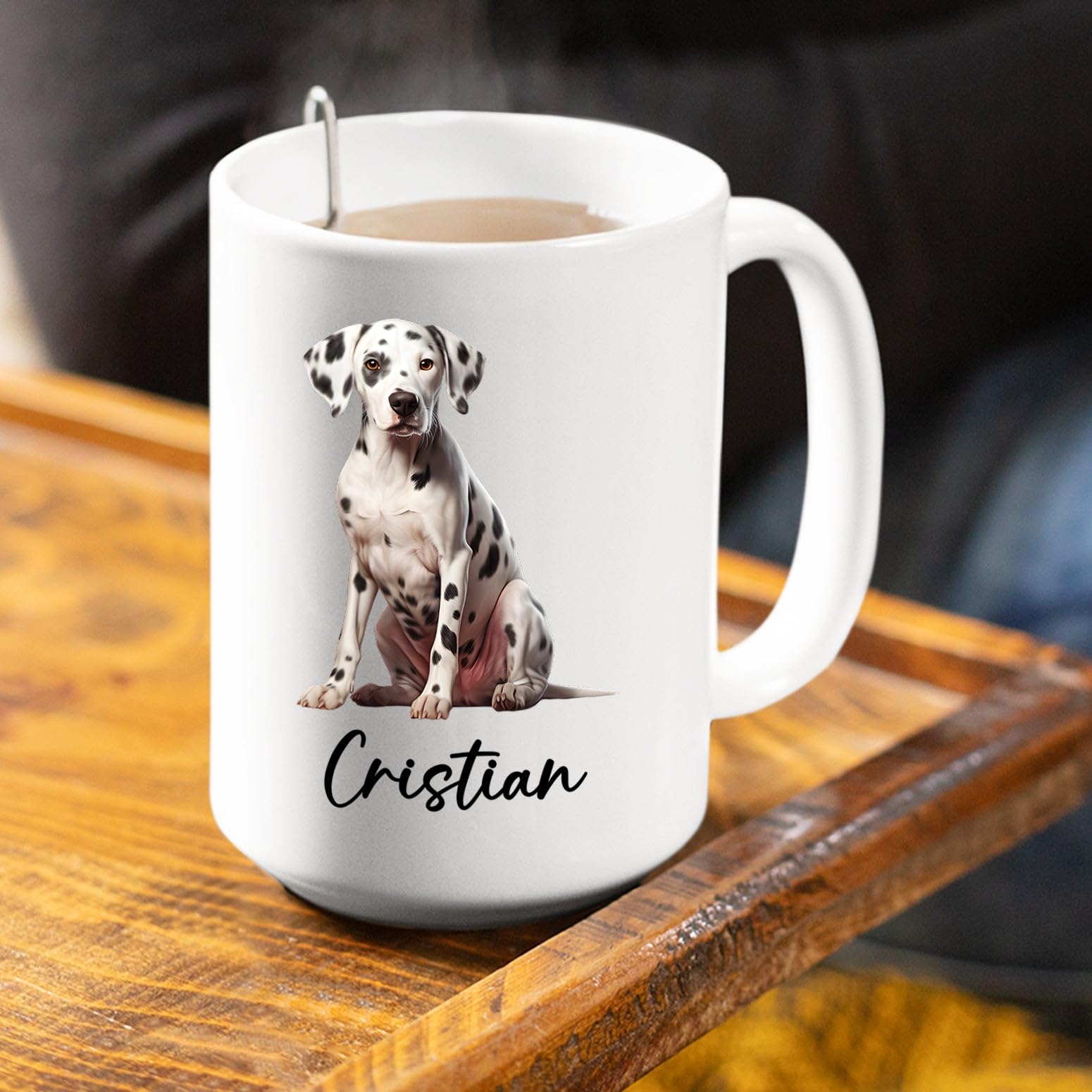 Mug Dalmatien : Cadeau Pour Chien Avec Cuillère à Café, image size:1550x1550