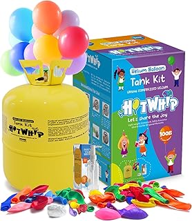 22L Helium Tank For Balloons At Home, Helium Tank Up To 100 Latex Balloons,1 * 22L Helium Tank&100 Assorted Latex Balloons&100ml Balloon Care Treatment Liquid Bottle & Ribbons Included