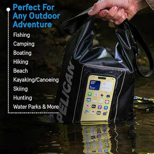 Miniatura 7 de Pelican Marine IP68 - Bolsa seca impermeable de 5 litros, mochila impermeable con funda para teléfono, accesorios de navegación y kayak, esenciales