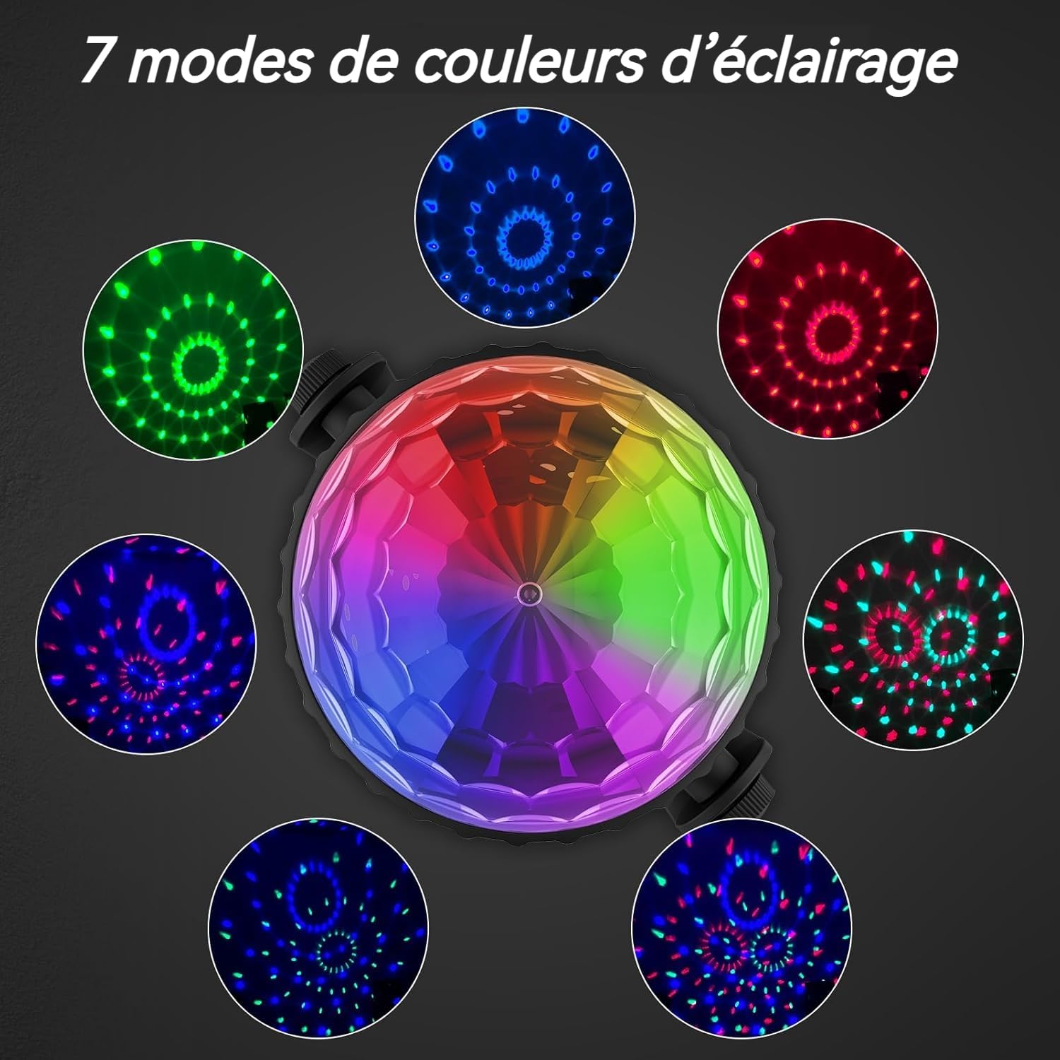 FIMEI Boule Disco 2 Pack, Lumière Soirée Lampe de Scène Éclairage de Discothèque Projecteur Effet Spot Stade Télécommande pour Fête, Soirée, Bar, Anniversaire, Club, DJ Disco, Cadeau, Enfants