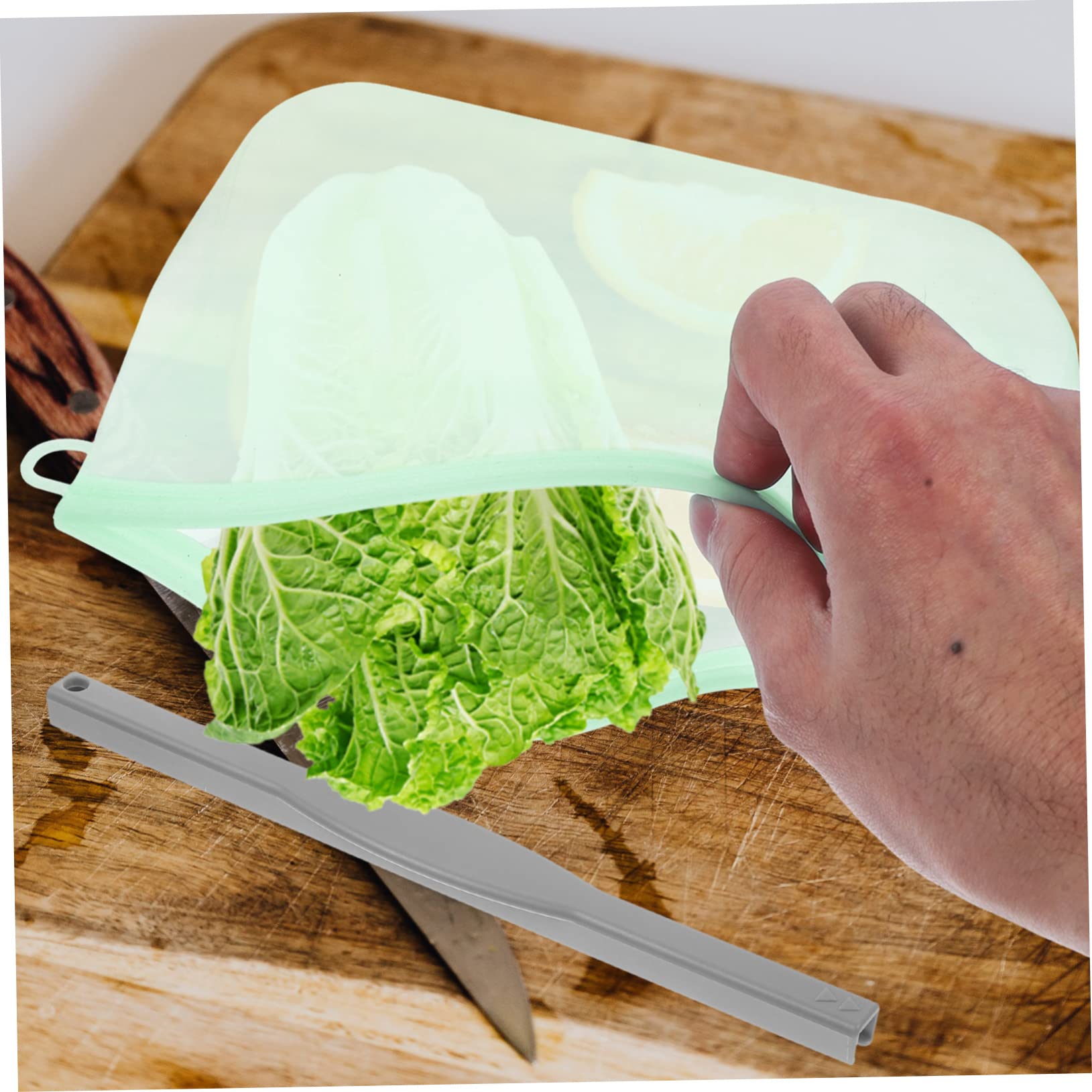 minkissy 5 bolsas de almacenamiento de silicona a prueba de fugas, contenedor sellado a prueba de fugas, bolsas selladoras, bolsas de almuerzo, bolsas de aperitivos, bolsas de silicona para