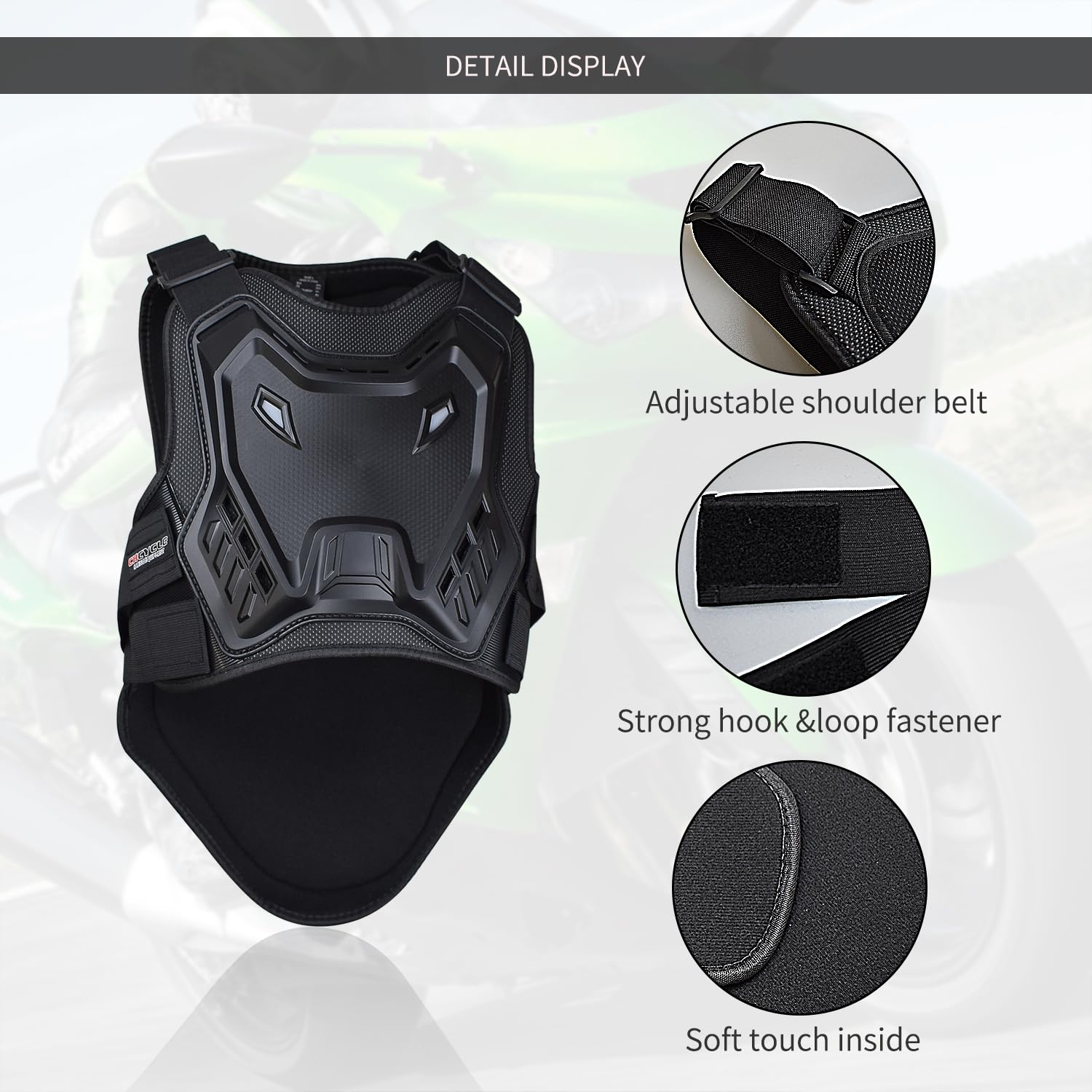 Gilet de protection pour moto tout-terrain, motocross pour adulte, VTT, course tout-terrain, VTT, équitation équipement de protection