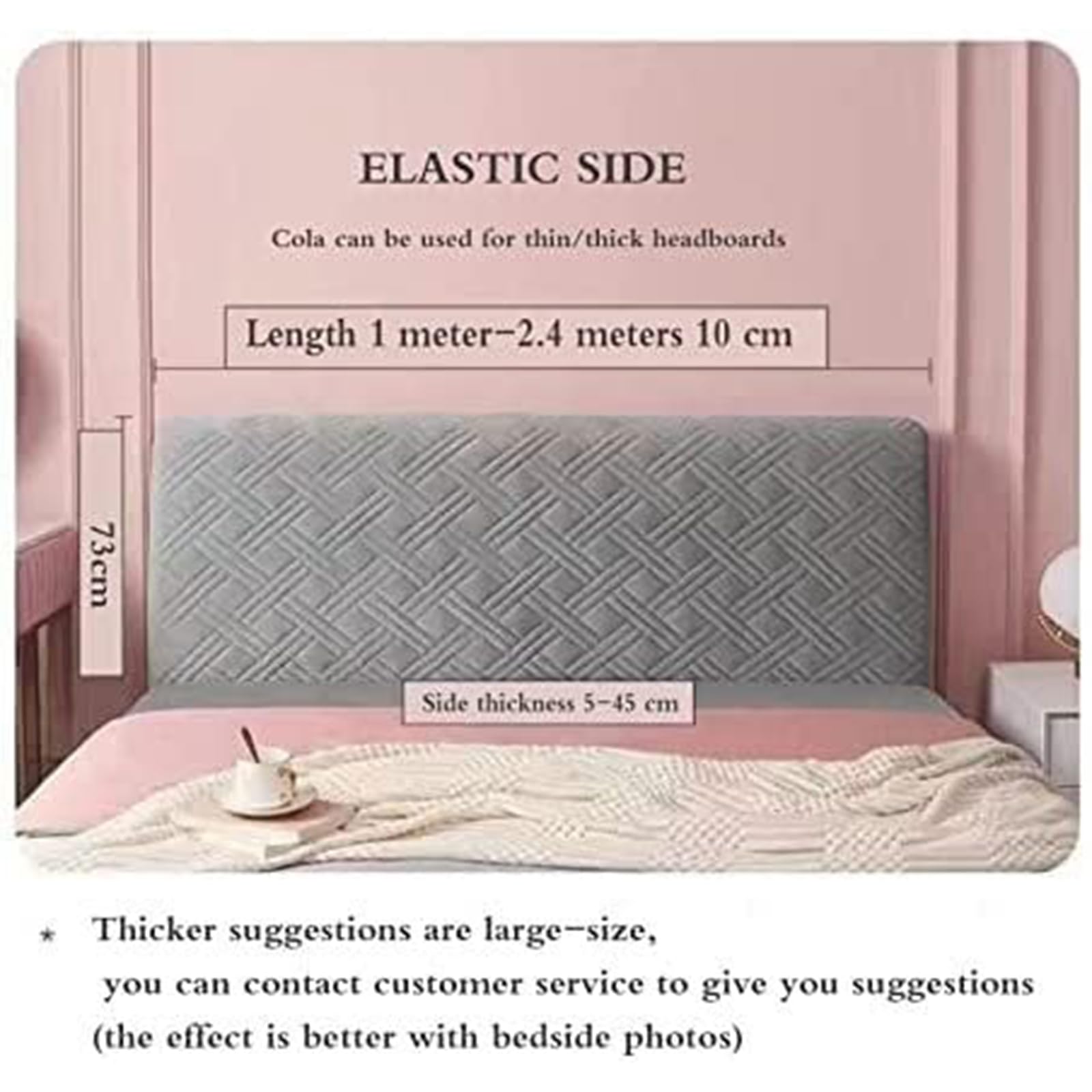 Copri Testiera Matrimoniale Imbottita Elastica Copri Testiera Letto, Copri Testiera Letto 1 Mezza Piazza, Copri Testiera Letto Singolo Grigio Scuro, Copri Testiera Letto Universale(100cm,Light gray