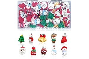 60PCS Halloween Christmas Resin Charms