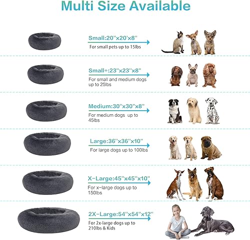 Miniatura 4 de SAVFOX Cama calmante para perros, cama antiansiedad, cama de perro de felpa para perros pequeños, tamaño mediano, grande y XL, cama suave y cómoda