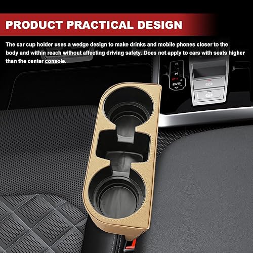 Miniatura 7 de Soporte para tazas de automóvil, caja de almacenamiento para asiento de automóvil, soportes multifuncionales para bebidas, organizador de bebidas