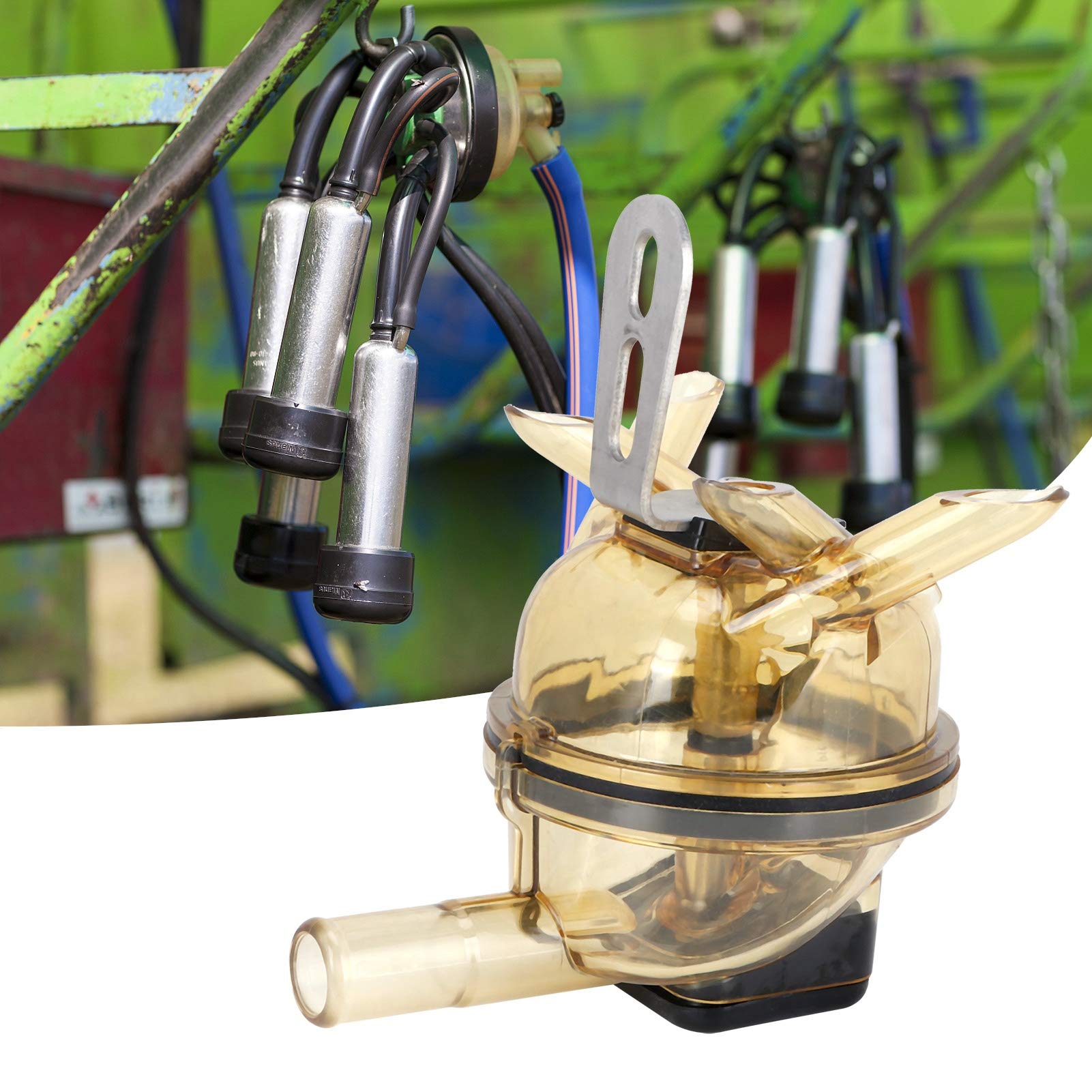 Cryfokt Milking Claw, 340Cc Cow Milk Collector/Cow Sheep Milker Easy to Install Milk Claw Cluster with Stainless Steel Bracket Base, Milking Machine Part Replacement for Cow Sheep Goat