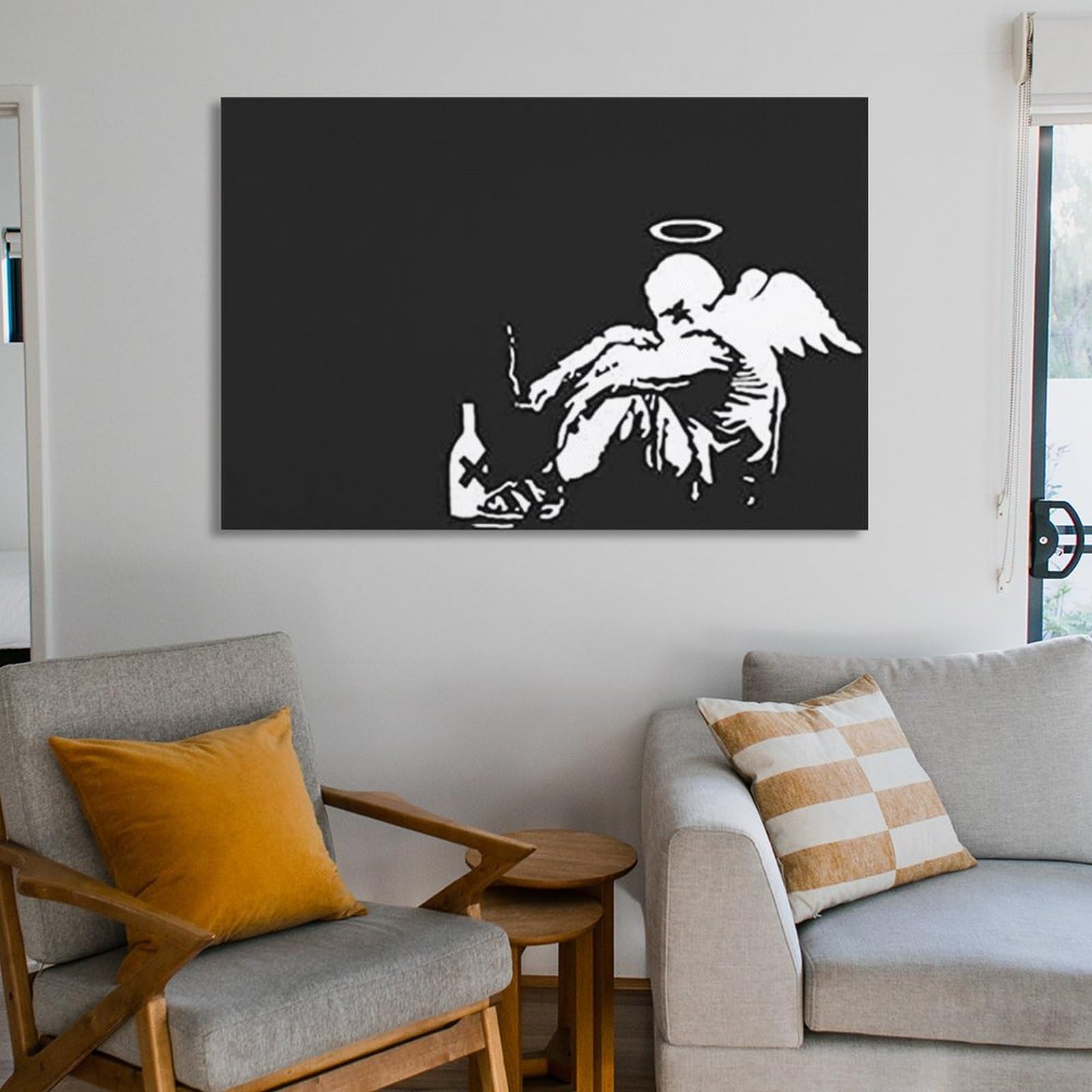 Banksy Angel Wings Art com: Canvas Wall - Tucocoo 公式通販 Prt