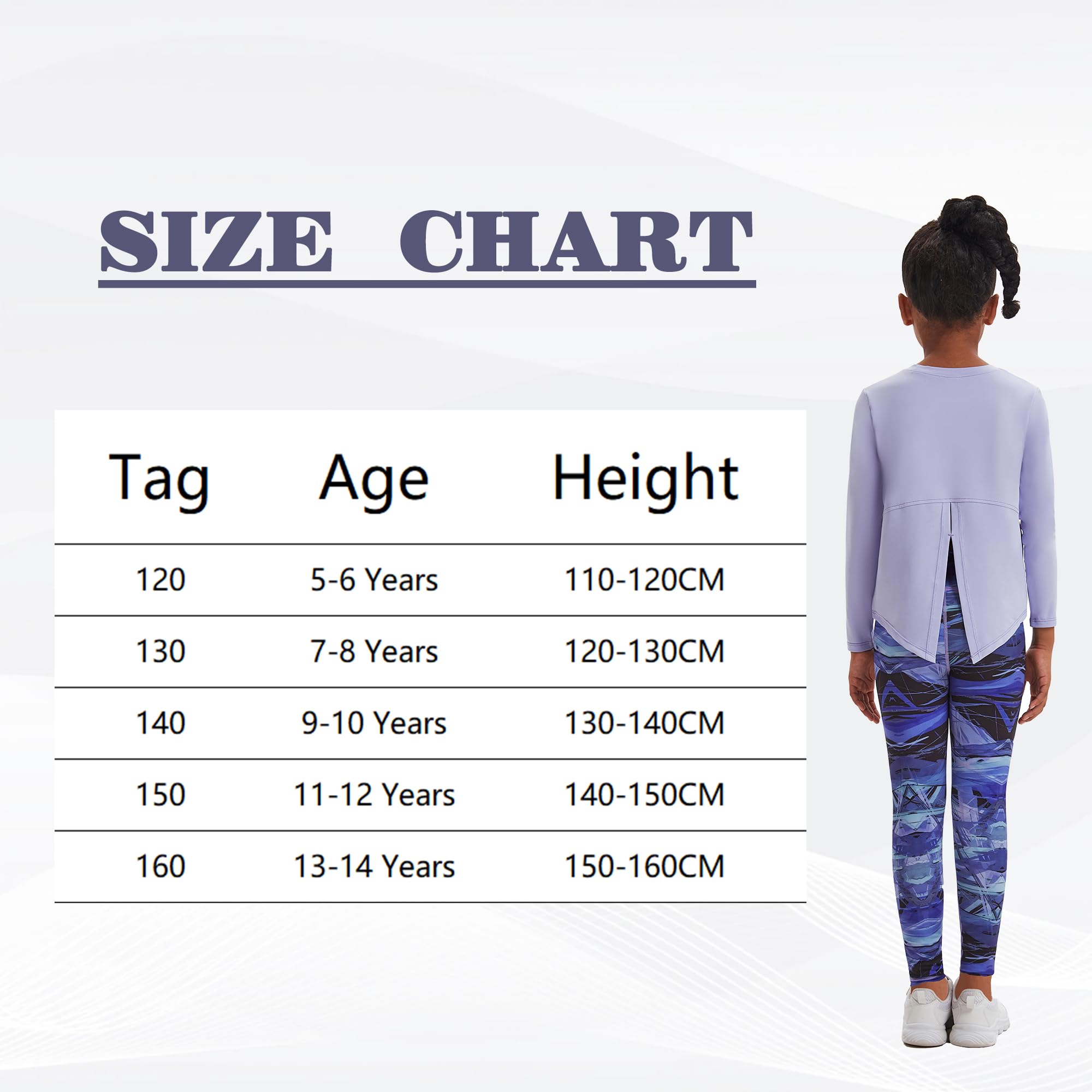 Mädchen Split zurück lange Ärmel Trainingsanzug 2PCS, Pullover Sweatshirt + Hose Jogging-Anzug für Kinder Jugendliche Frühling Herbst Outdoor Sport Yoga Set（Alter 5-14Jahre）