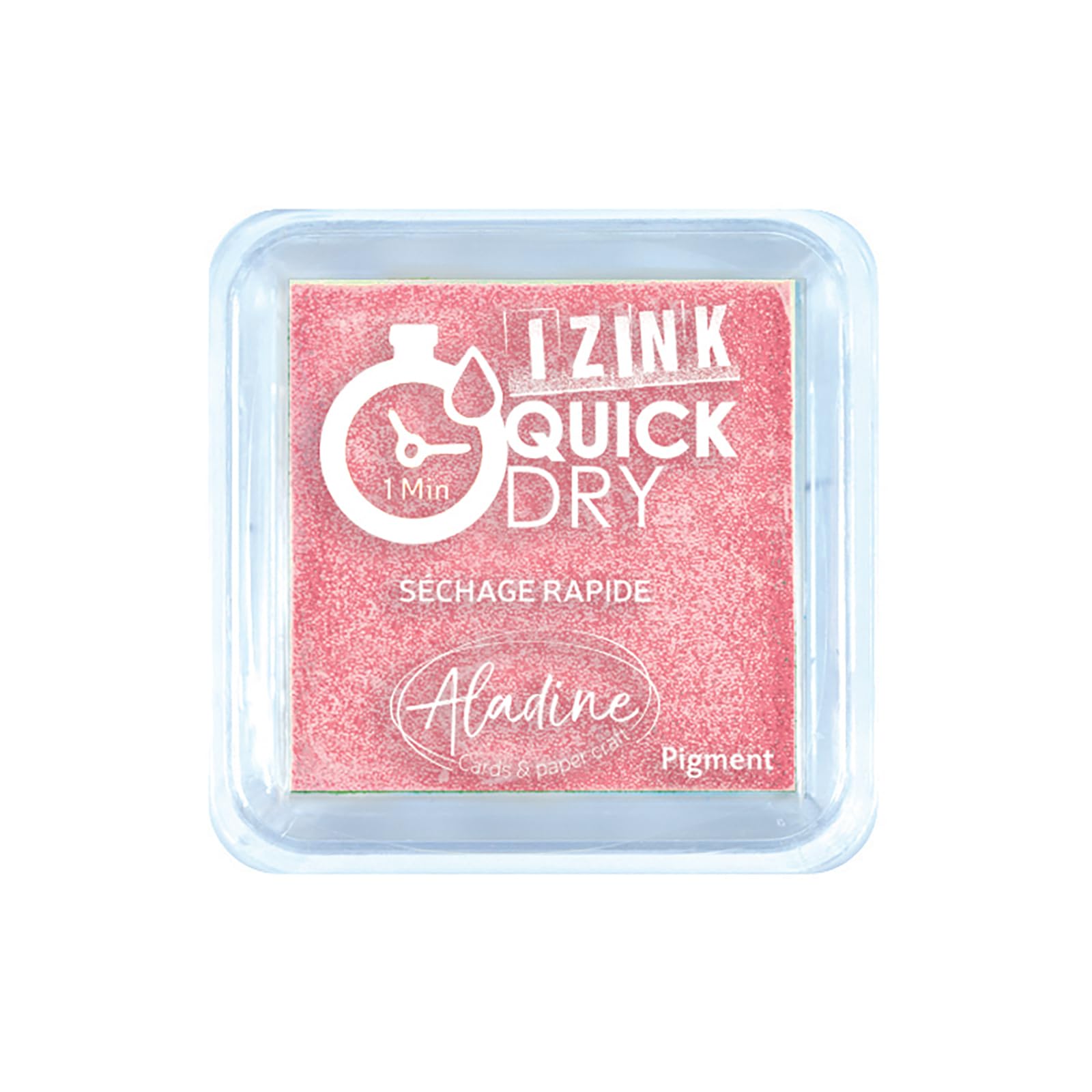 Aladine Izink Quick Dry Ink Pad, Powder Pink, 5 x 5 cm
