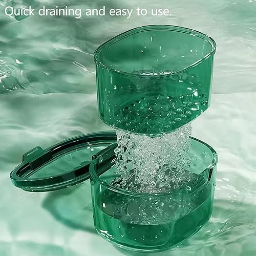 Miniatura 3 de Diseño de doble capa para prótesis de baño sellado y a prueba de fugas, retenedores de ortodoncia Copa portátil para hija, madre, caja de dentadura,