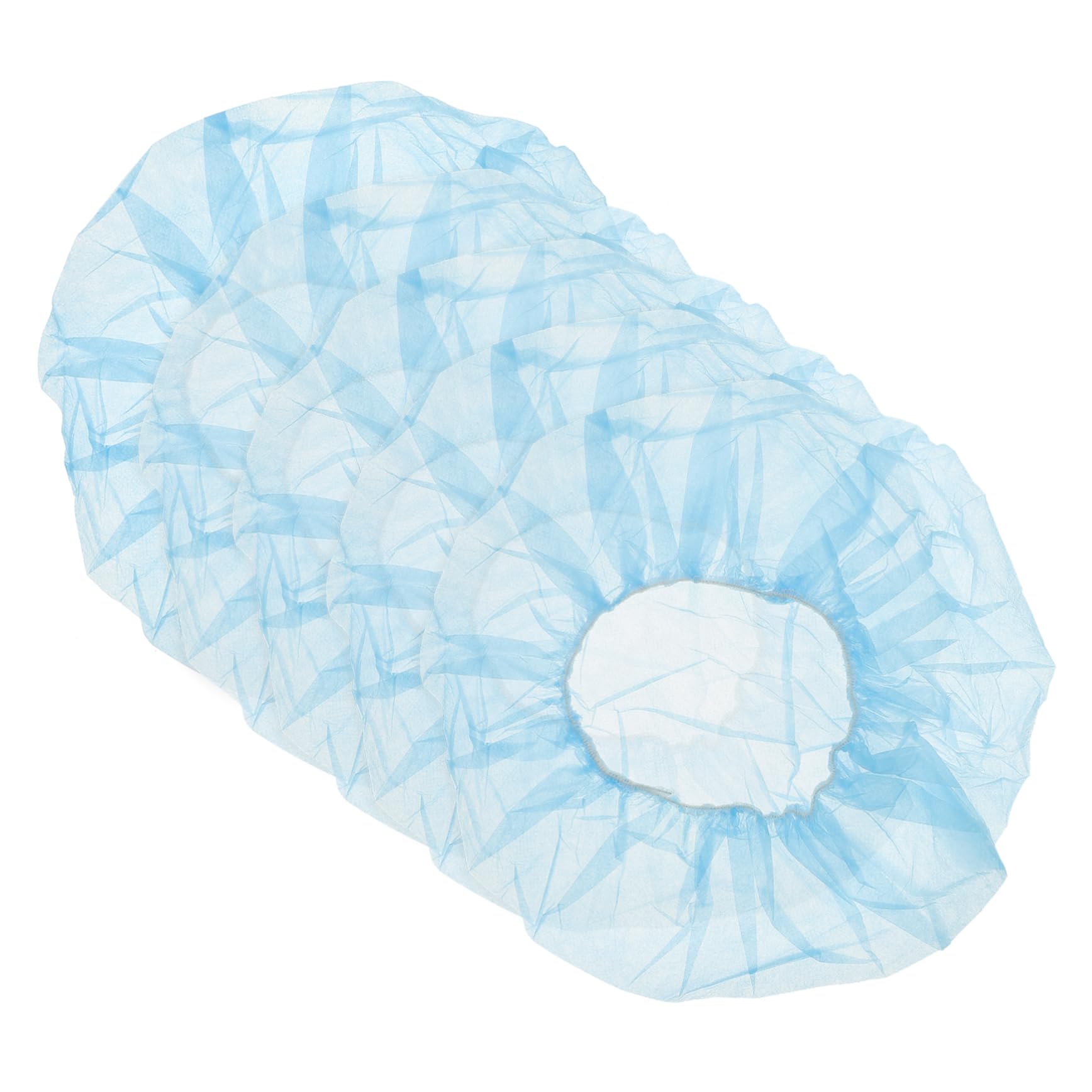 iplusmile Cuffie USA e Getta per Chioma Non Tessuto Blu 100 Pezzi Design Elastico Protezione Capelluto per Cucina e Caffetteria