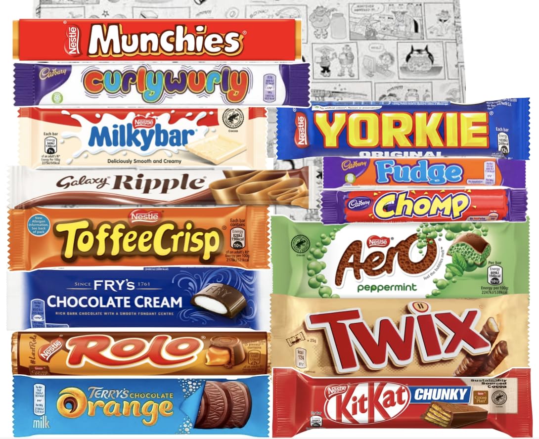 Choc-A-Box Chocolate Gift Box Selection Hamper with Large Full sized Chocolate - For Birthday, Celebrations, Last Minute Gifts For Him & Her. Chocolate Twix, Rolo, Munchies, Galaxy and Loads More