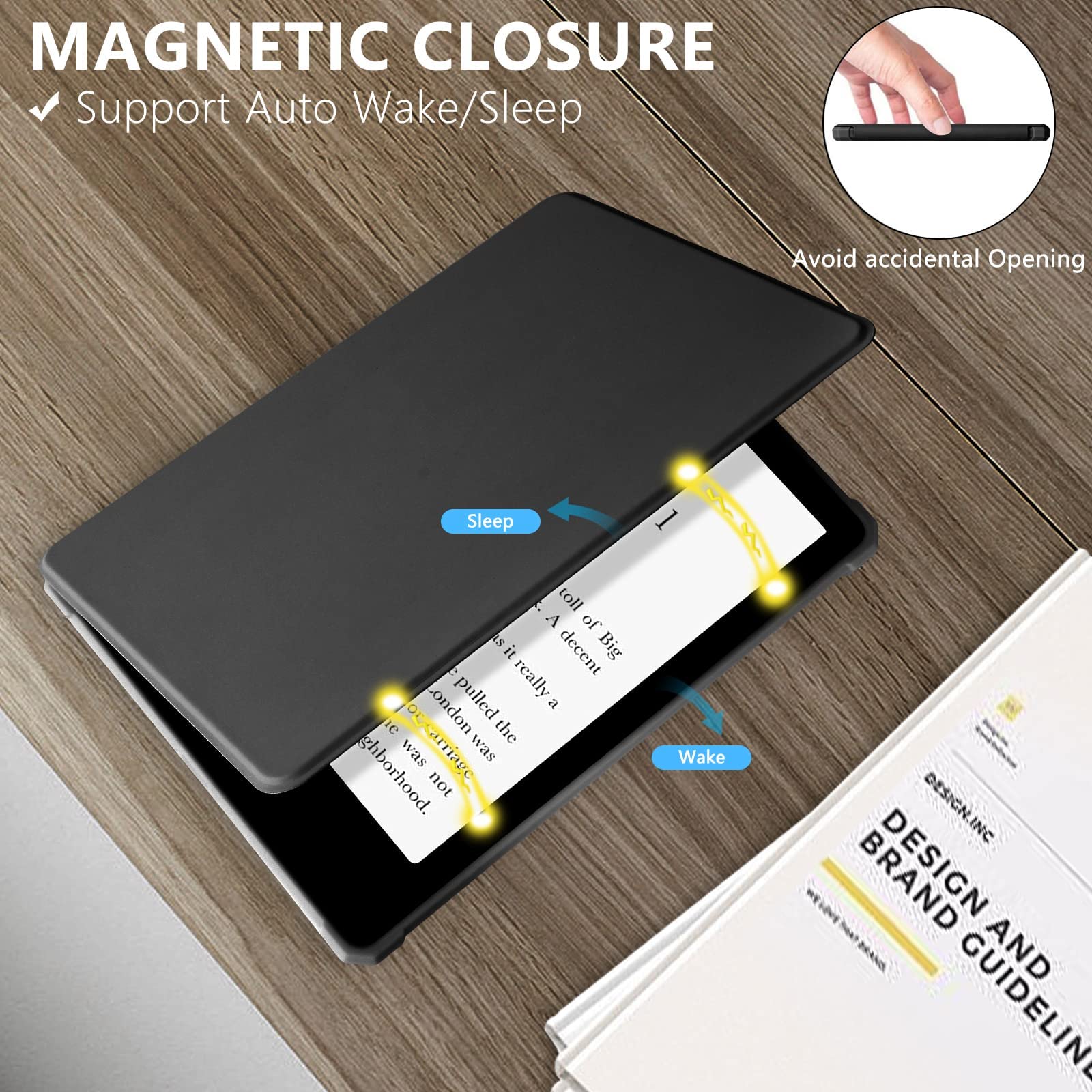 Custodia Per Kindle Paperwhite 11a Gen - Cover Magnetica Auto Wake/Sleep, Nero - Foto 12