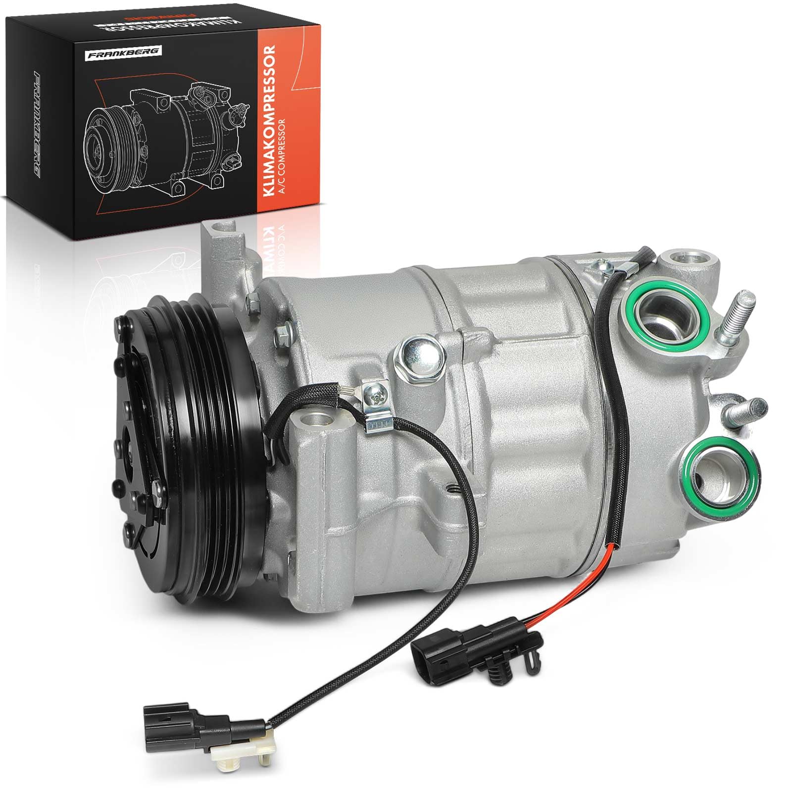 Frankberg Compressore dell'aria condizionata con frizione Compatibile con XC60 156 XC60 I Van 156 V70 III 135 V60 I 155 XC70 II 136 XC70 II Van 136 S60 II 134 S80 II 124, con l'olio preconfezionato