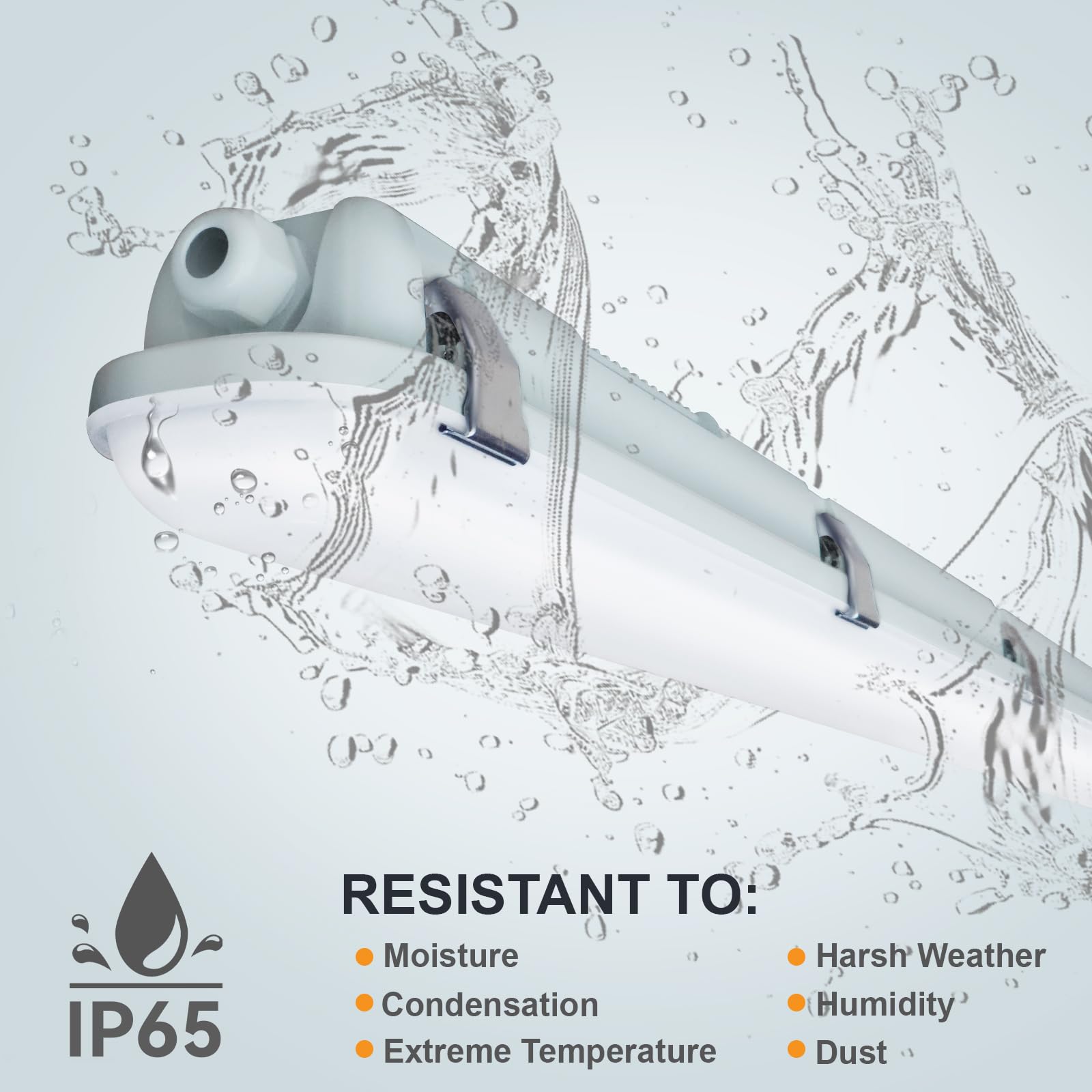 8FT LED Vapor Tight Light 3500K 4000K 5000K Adjustable 8450 9750 11700LM 120-277V 0-10V Dimmable Vapor Proof Fixture — view 6