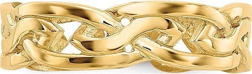 Miniatura 4 de Anillo de dedo del pie tejido de oro amarillo de 14 quilates - Jewelry By Sweet Pea, Metal