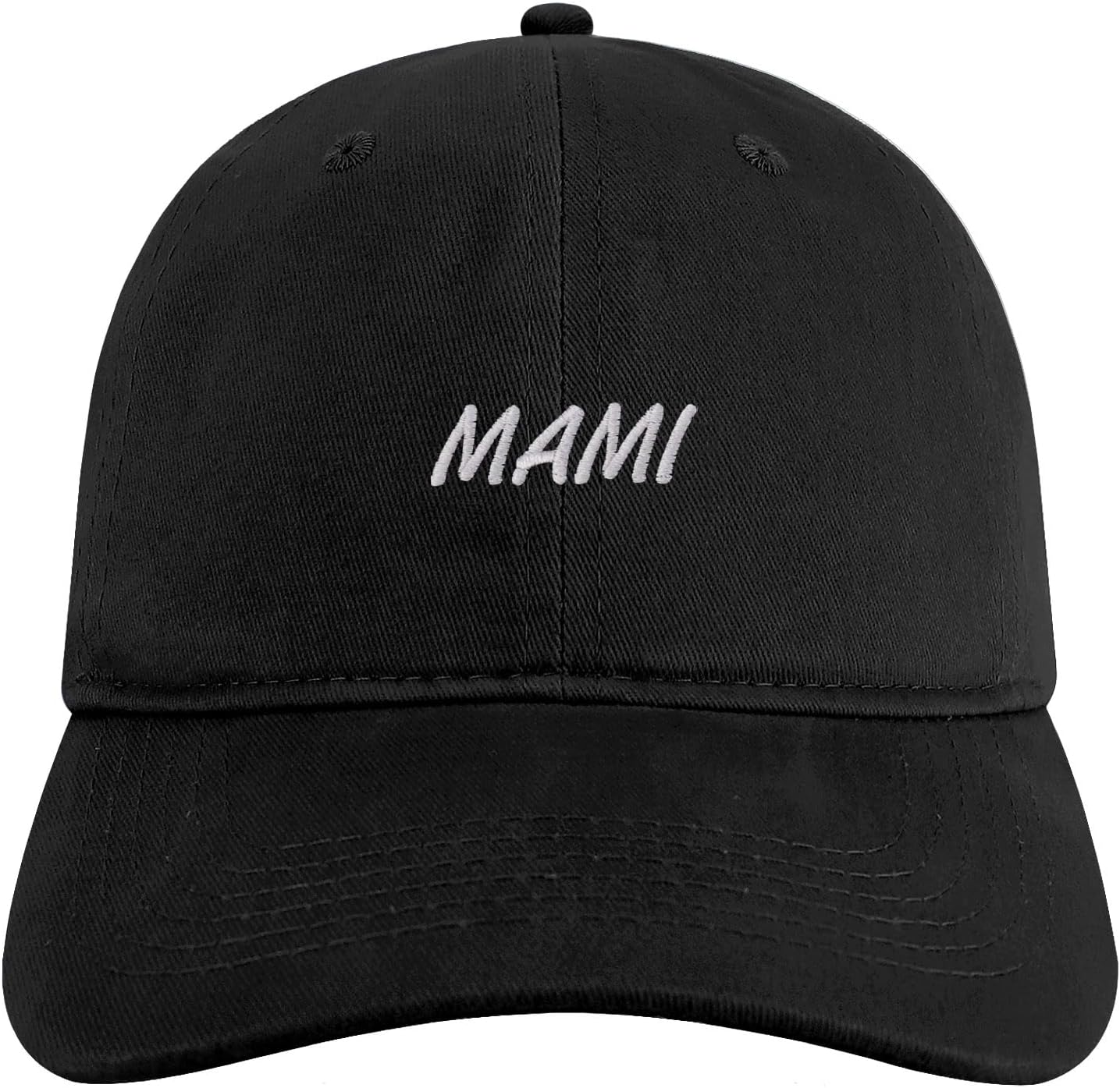 トレンディアパレルショップMami刺繍起毛コットン調整可能なキャップ カラー: ブラック