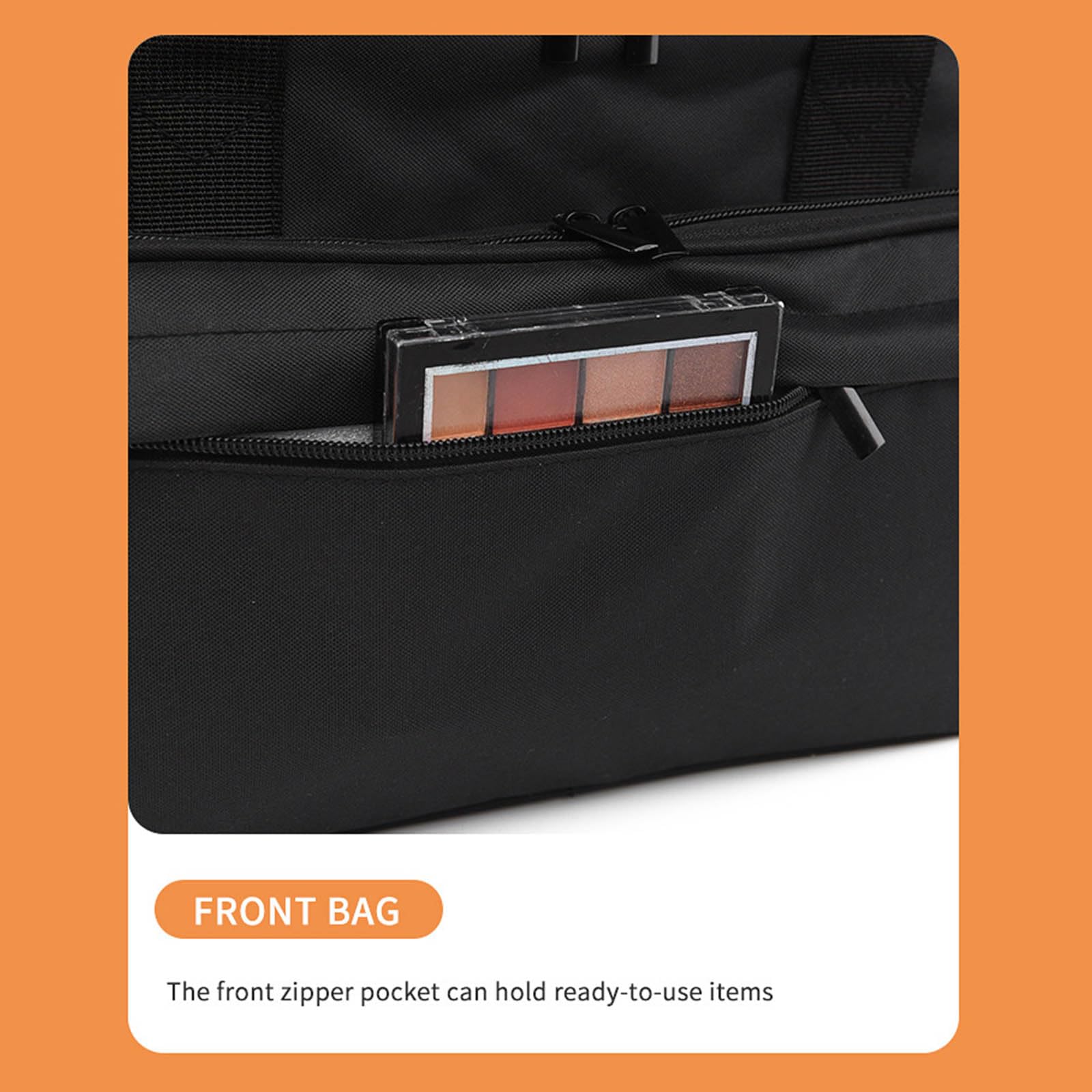 Neceser extensible con varios compartimentos, resistente bolsa de maquillaje de poliéster, bolsa de viaje para mujer, organizador de cosméticos extraíble para viajes