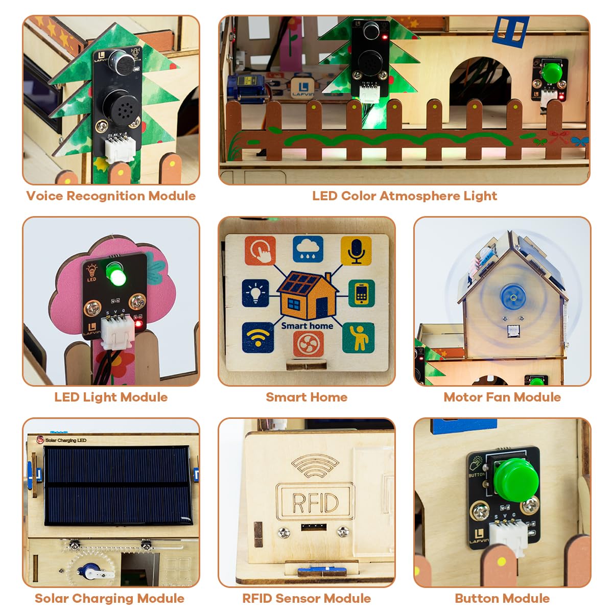 LAFVIN ESP32 IoT Smart House Kit ESP32-DevKit de développement de maison intelligente avec capteurs multiples et contrôle à distance par application, kit éducatif et maker pour Arduino IDE