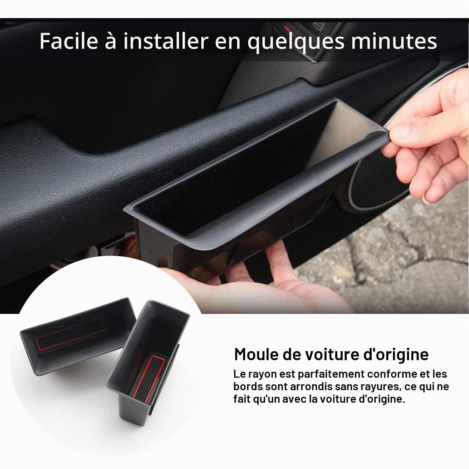 CDEFG Compatible avec Ford Kuga 3 MK3 2020-2024 Organiseur de console centrale Kuga 3 MK3 Rangement Voiture Center Console Porte-gobelet Kuga 2024 Accessoires
