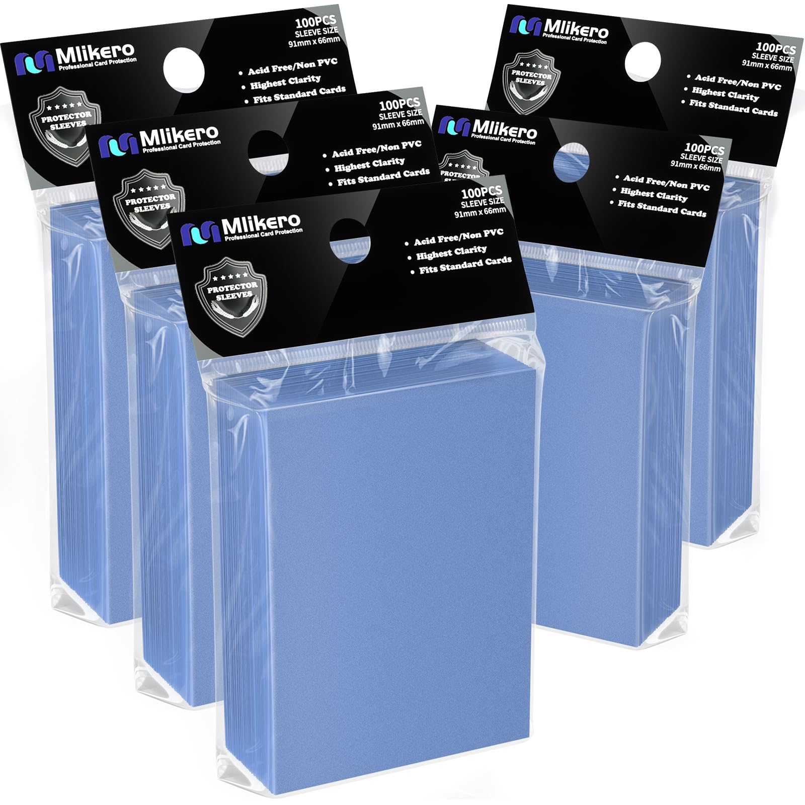 500 Count Card Sleeves, Matte Magic Card Sleeves, Smooth Shuffle &amp; Tear Resistant, Fit for MTG, TCG, CCG (Light Blue)