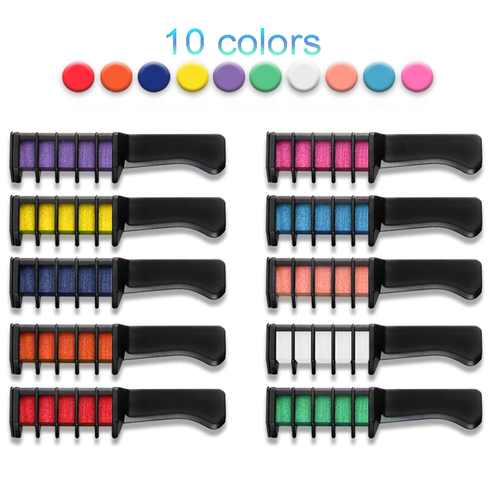Peigne à Craie Coloré Pour Cheveux - Teinture Temporaire VIVE - Couleur Rose - Marque Denestup - Cruelty Free