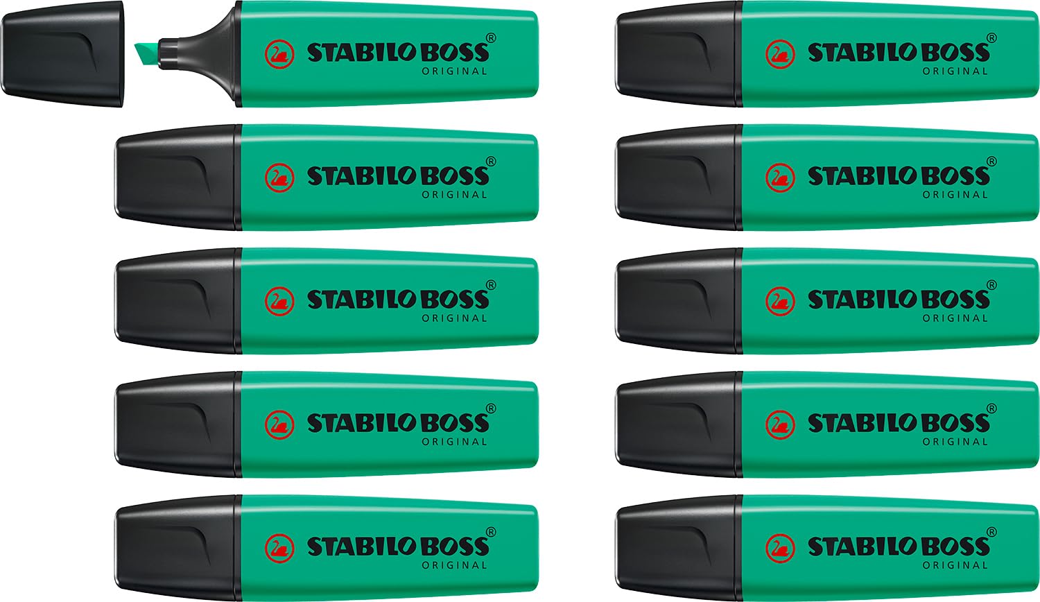 STABILO BOSS ORIGINAL - Highlighter - Pack of 10 - Turquoise