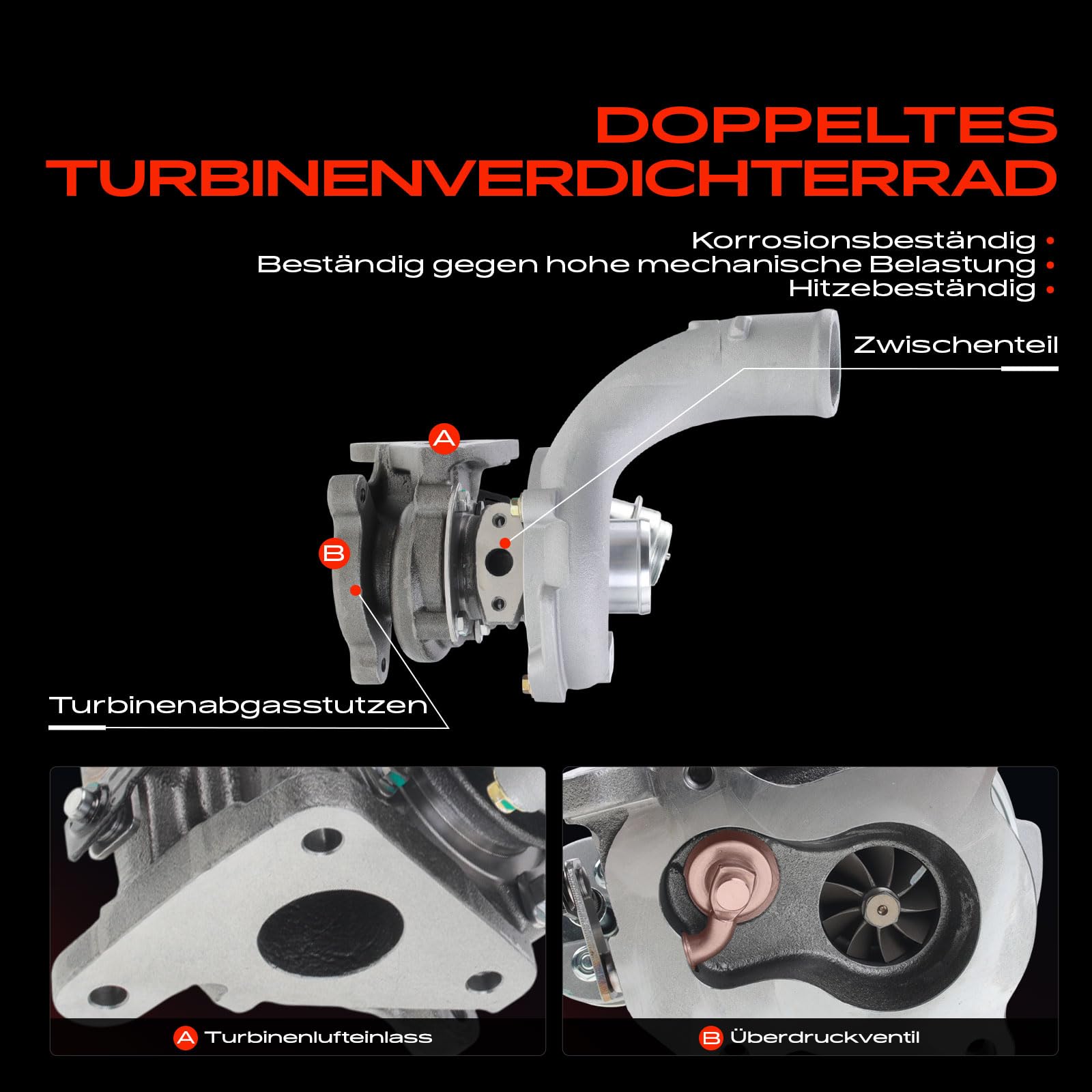Frankberg Turbocompressore 7700108052 | Compatibile con: M.e.g.a.n.e I Classic LA0/1, Primastar pianale/telaio X83, Carisma Saloon DA, M.e.g.a.n.e I Coach DA0/1
