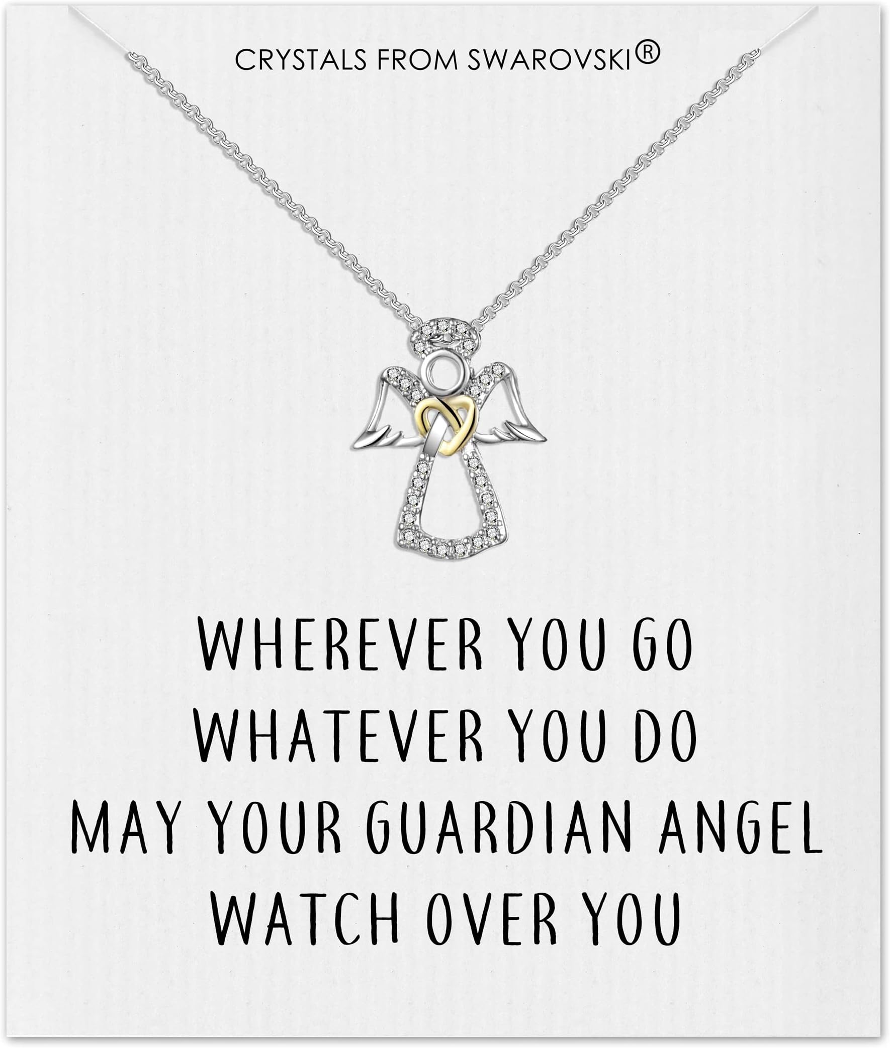 Philip JonesGuardian Angel Necklace with Quote Card Created with Zircondia® Crystals