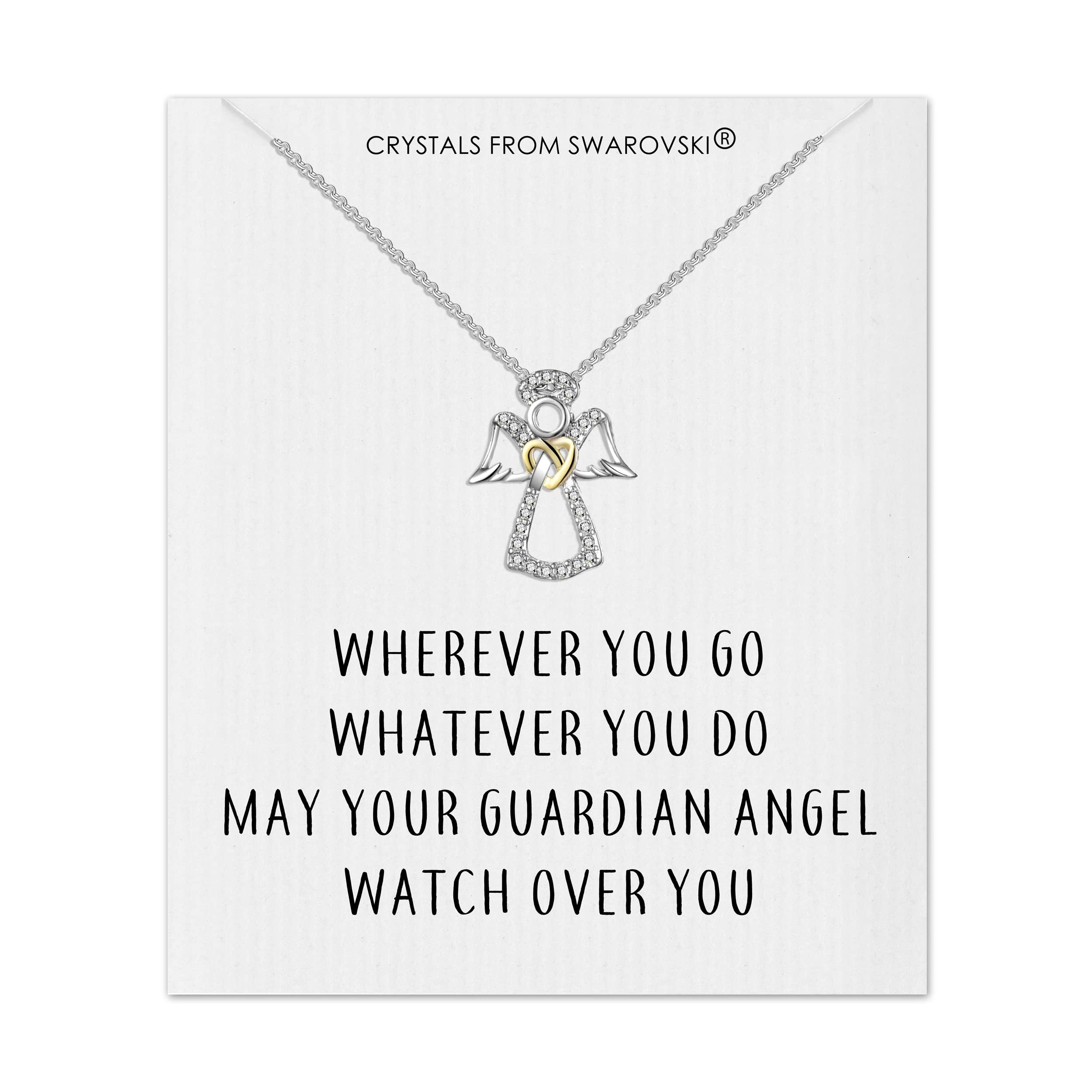 Philip JonesGuardian Angel Necklace with Quote Card Created with Zircondia® Crystals