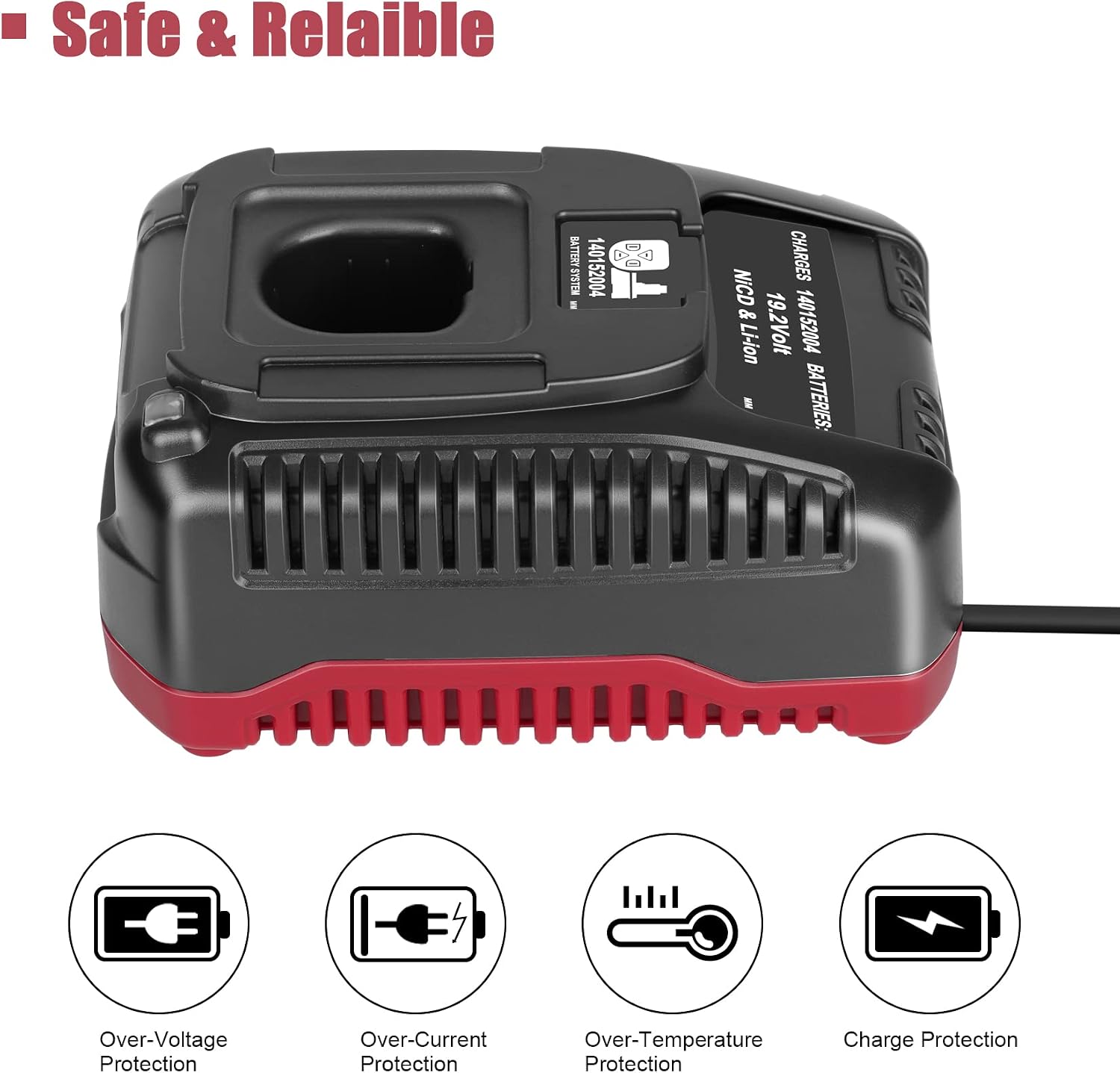 19.2V C3 Charger for Craftsman 19.2Volt 140152004 DieHard XCP Ni-CD Battery | Compatible with Craftsman 19.2 V C3 DieHard Battery Charger 1425301 1323903 130279005 11375 11376 315.PP2011, Quick Charger