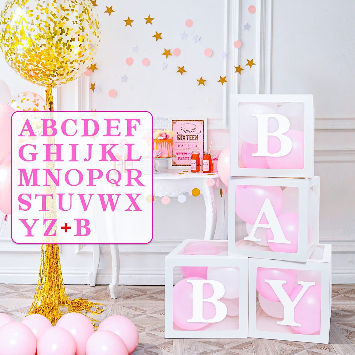Buy YoleShy Baby Boxes with Letters for Baby Shower,Foldable Baby Box