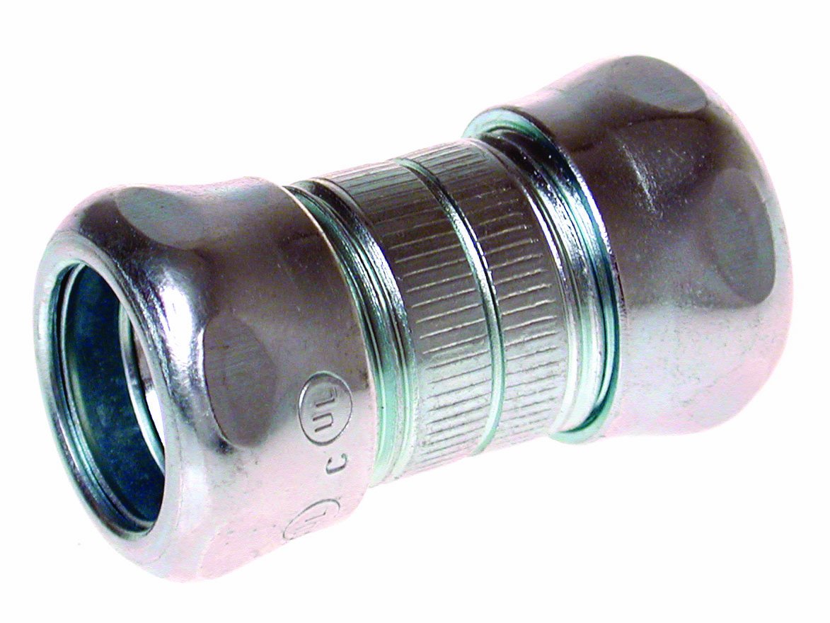 Hubbell-Raco 2922 EMT Compression Coupling, Steel, 1/2-Inch Trade