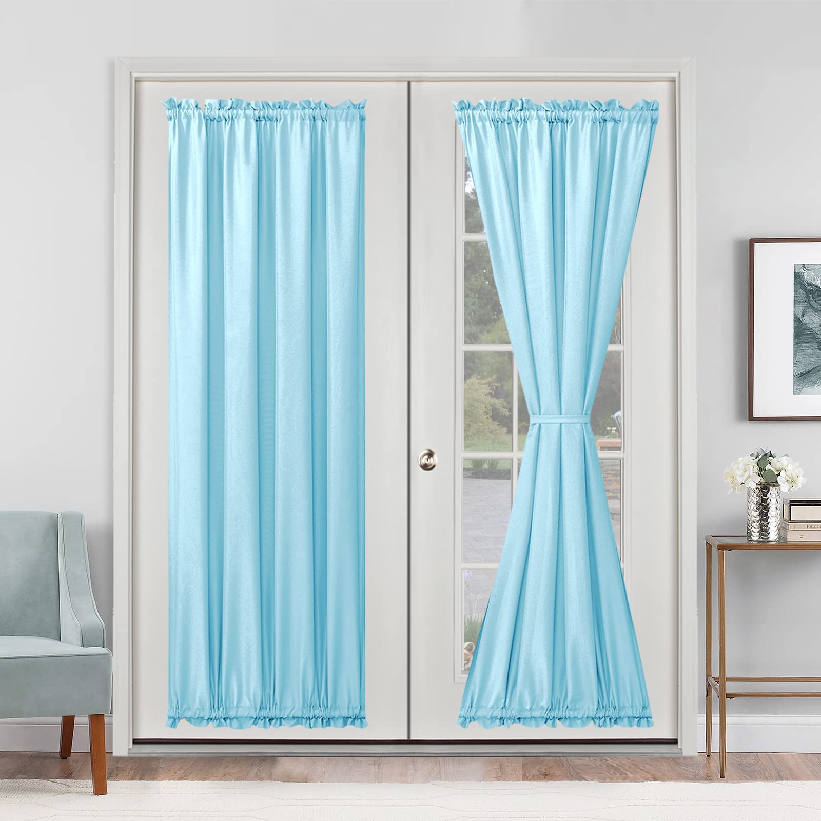 Rideaux d'intimité avec passe-tringle Hiasan pour un filtrage optimal de la lumière