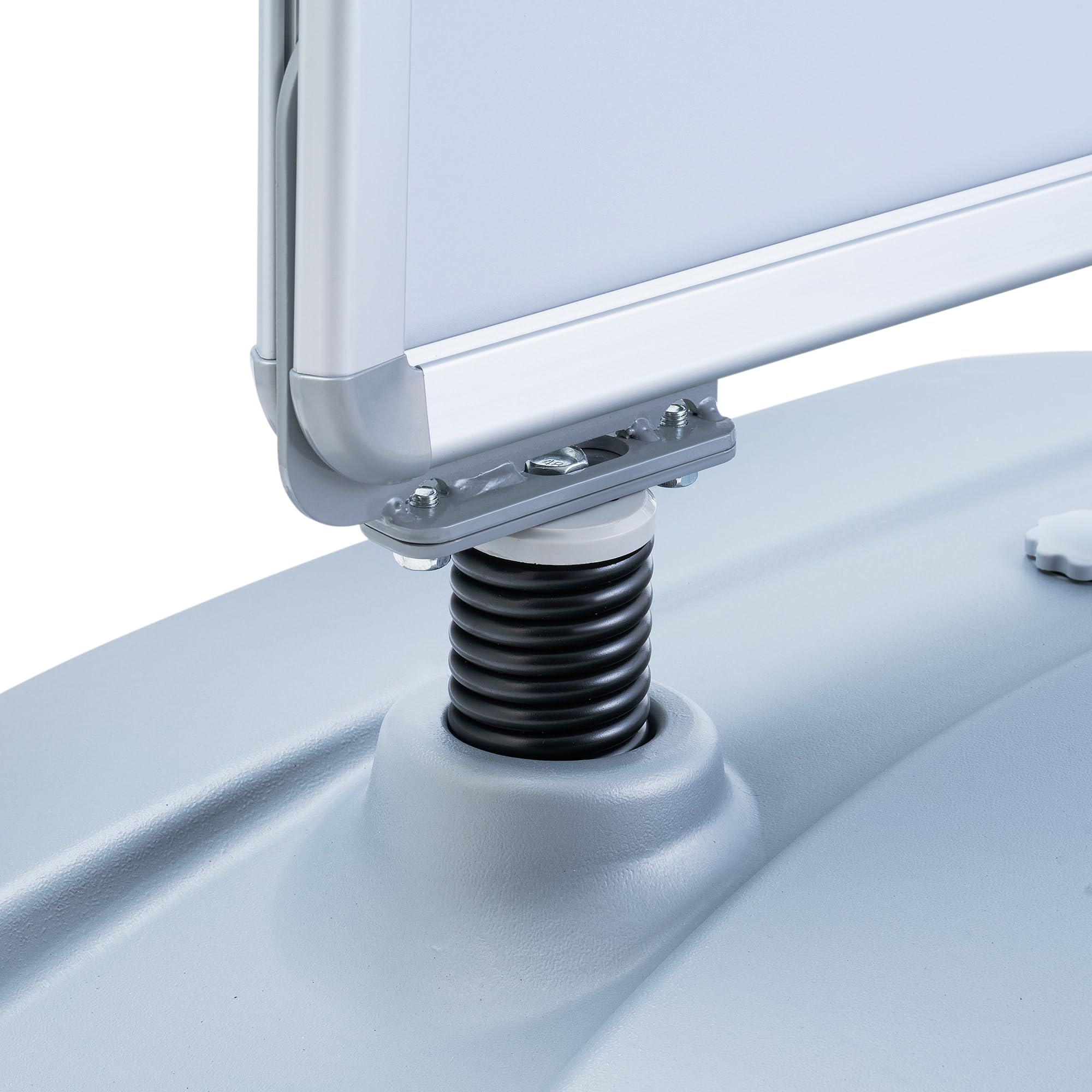 SEVICO Kundenstopper DIN A1 Mobil Alu Rahmen, 2 Folien Doppelseitig, mit Wasser befüllbar, Wetterfest, Grau, Indoor/Outdoor - Plakatständer, Gehwegaufsteller, Werbetafel, Werbeaufsteller