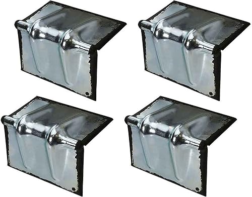 US Cargo Control Protector de esquina de acero de 4 pulgadas con ranura galvanizada con goma para cadena, paquete de 4