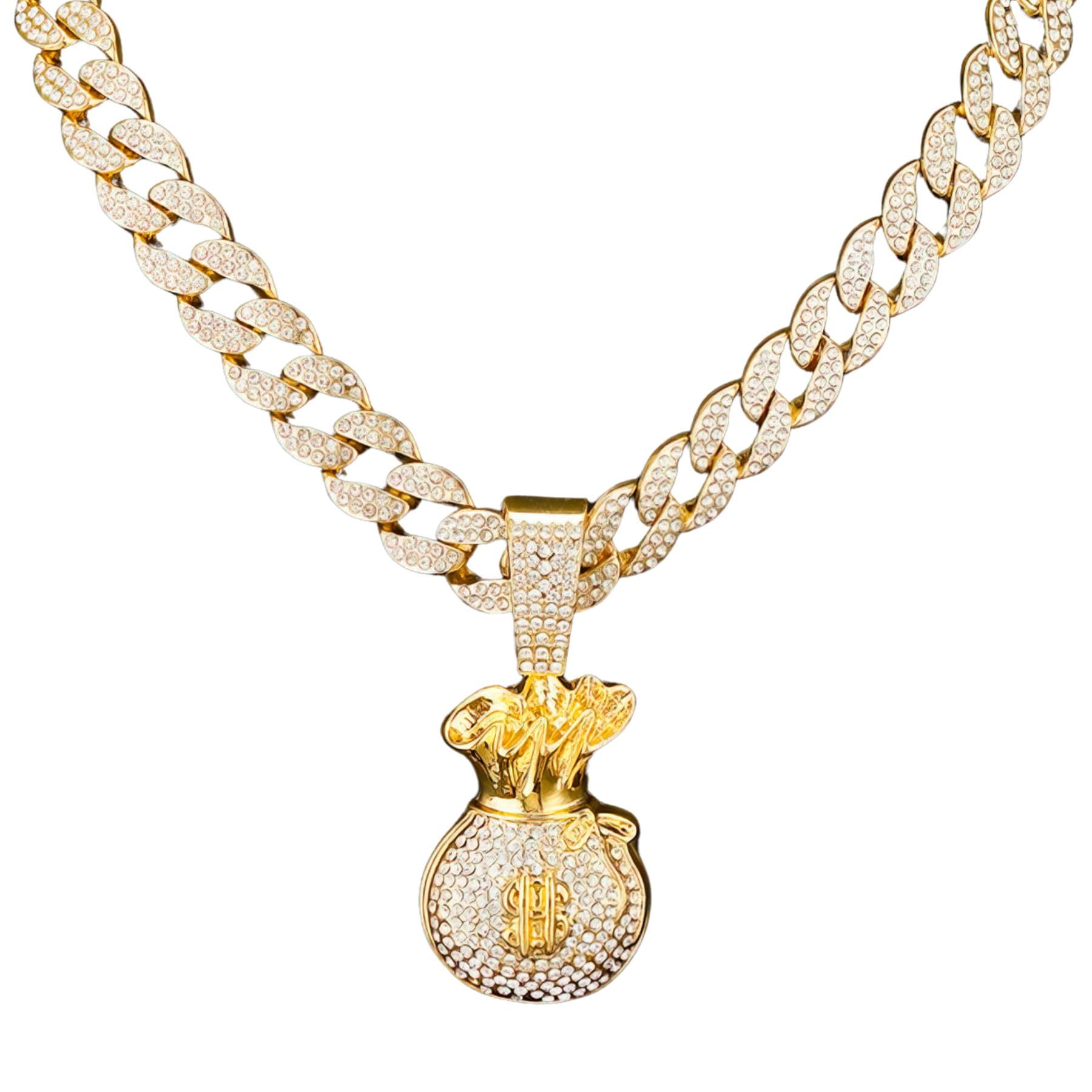 TSANLYIce Out Chain for Men Premium Zircon Stones Hypoallergenic Durable Hip-Hop Streetwear Chain Necklace Men