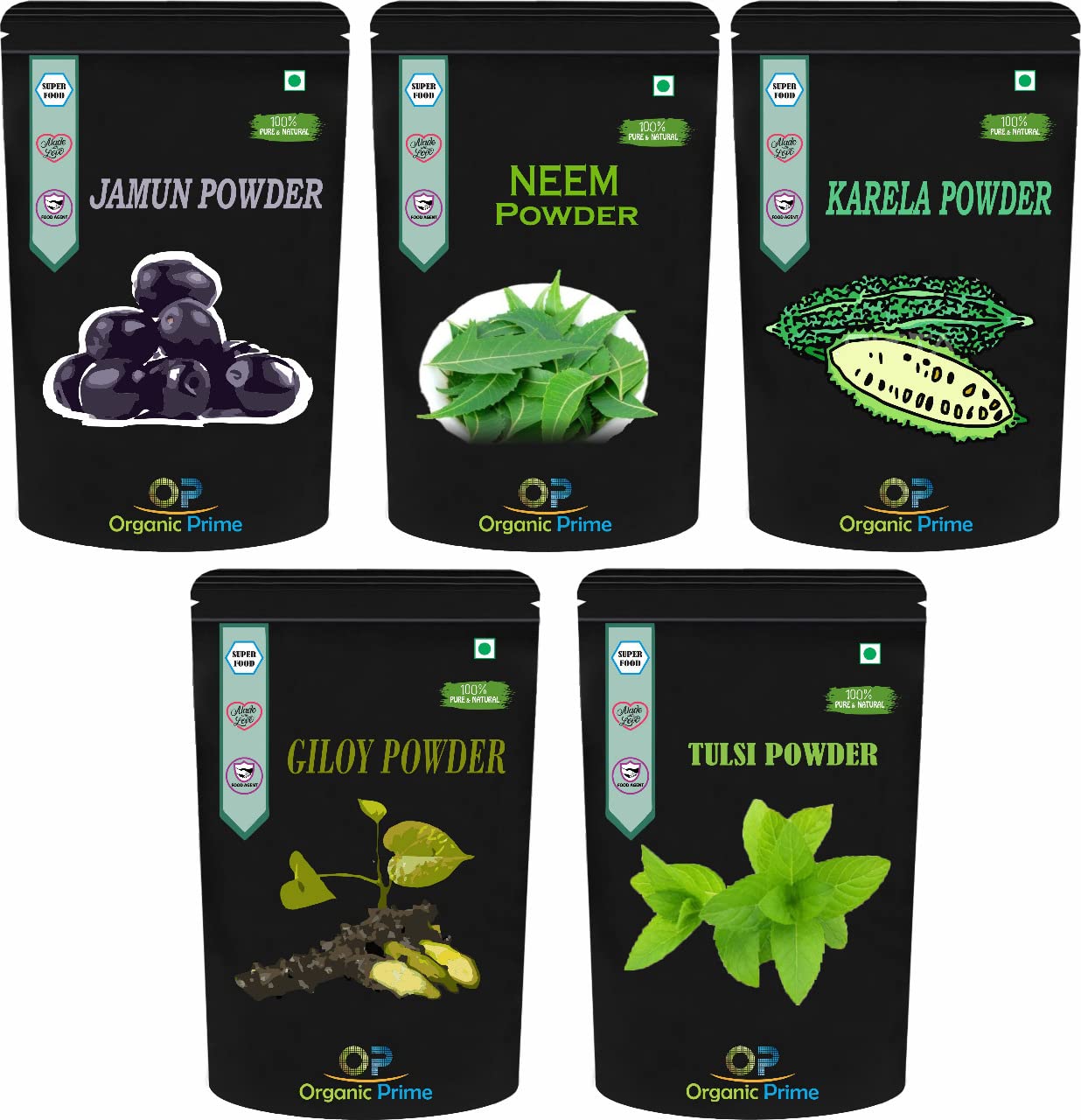 See full amazon price history chart for Organic Prime Pack of 5 Tulsi Powder, Giloy Powder, Jamun Powder, Neem Powder, Karela Powder (100 GM Each) Diabetes Care = 500 GM By Organic Prime Organic Prime Pack of 5 Tulsi Powder, Giloy Powder, Jamun Powder, Neem Powder, Karela Powder (100 GM Each) Diabetes Care = 500 GM By Organic Prime (B09LHPQYQB) Amazon Price History, Amazon Price Tracker