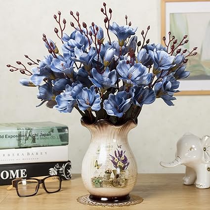 Amazon 造花 本物そっくり 花瓶付き 水やり不要 置物 インテリア 玄関飾り 美術館 ホーム 庭園 ウェディング 枯れない花 手作りフラワー 母の日 開店祝い お見舞い プレゼント アートフラワー 観葉植物 造花 オンライン通販