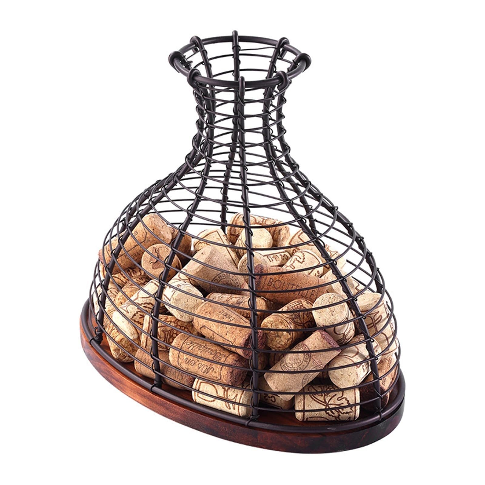 Support en métal pour bouchons de vin, panier de rangement pour champagne, bouchon de vin, organisateur pour toute cuisine, bar ou salle à manger (A)