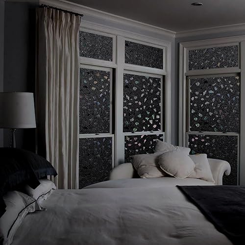 Miniatura 3 de LEMON CLOUD Película opaca total para privacidad para ventana, película decorativa para ventana, cubierta de vidrio esmerilado para oscurecer 100%