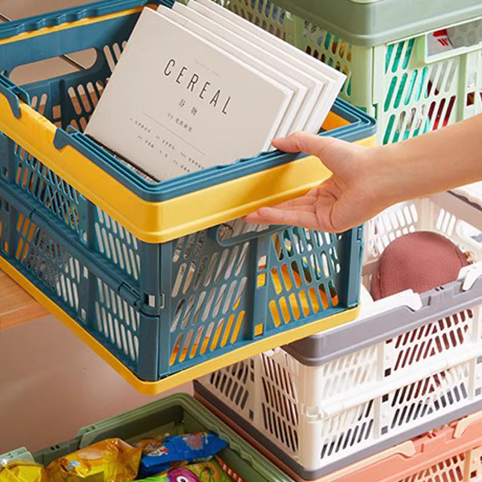 Scatola Lino Bianco Pieghevole 10x10x12 Scatola - Foto 10