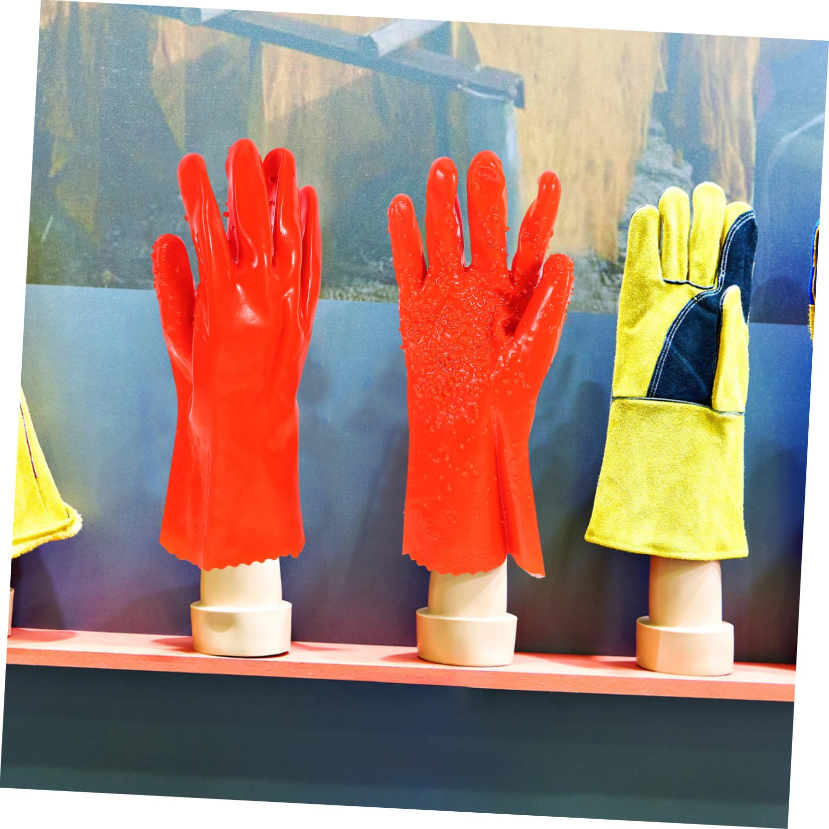 Veemoon 6paare Wiederverwendbare Abwasser-arbeitshandschuhe Wasserdichte Pvc-handschuhe Für Klempner Und Gartenarbeit Strapazierfähige Schlangenhandschuhe Für Männer Und Frauen